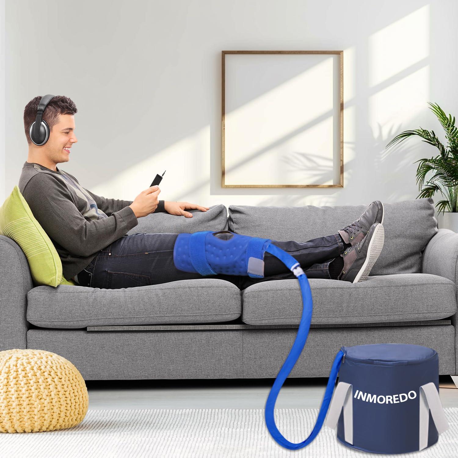 Inmoredo Cold Therapy System Ice Machine System for ACL Knee Surgery Recovery - Quiet Pump, Flexible Kit, Portable, Knee Ice Machine, Ideal for Sports Injuries, Pains, Strain & Stiffness, Sprain - Image 3