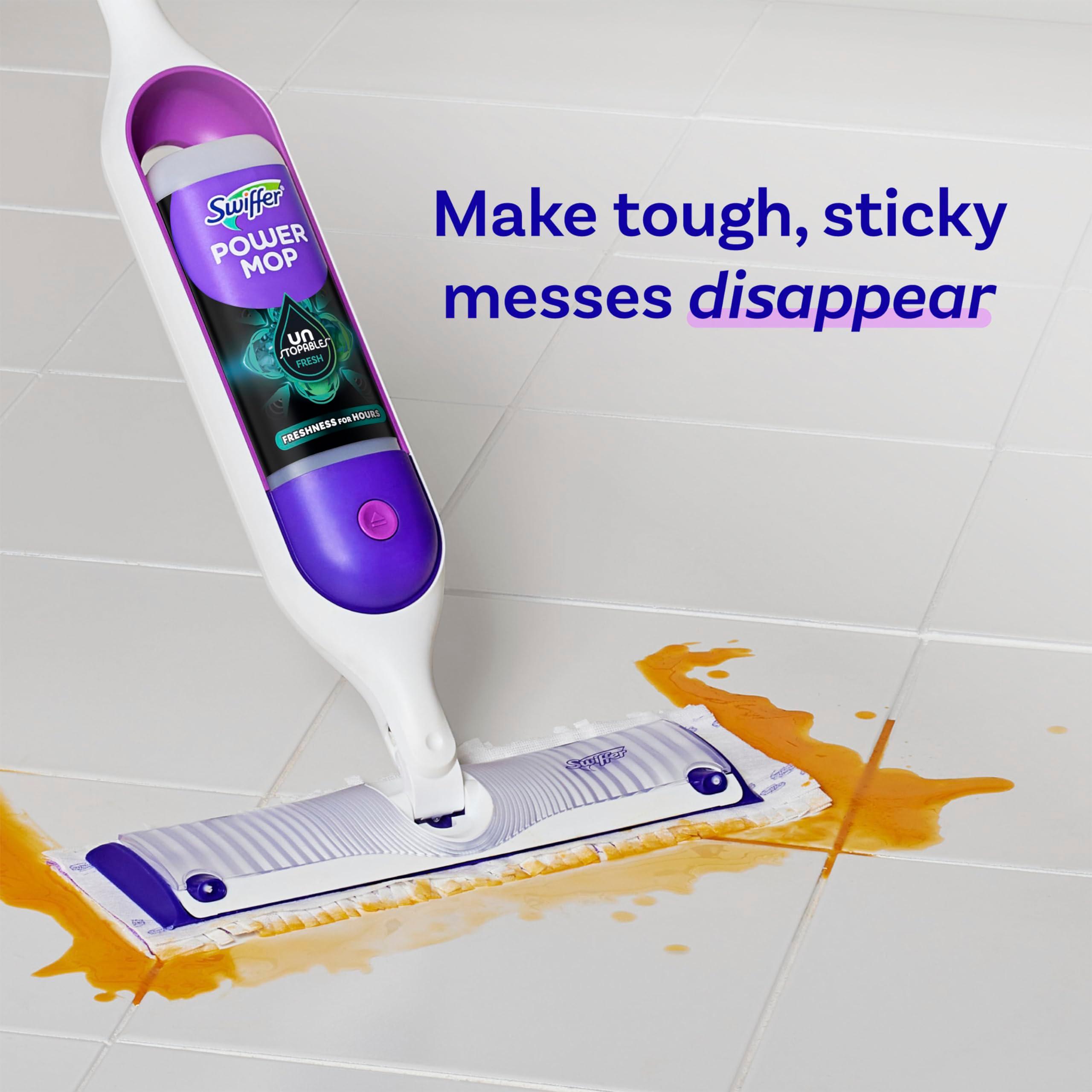 Swiffer PowerMop Floor Cleaning Solution with Unstopables Fresh Scent, PowerMop Refills, Floor Cleaner for Mopping, 25.3 fl oz, 2 Pack - Image 5