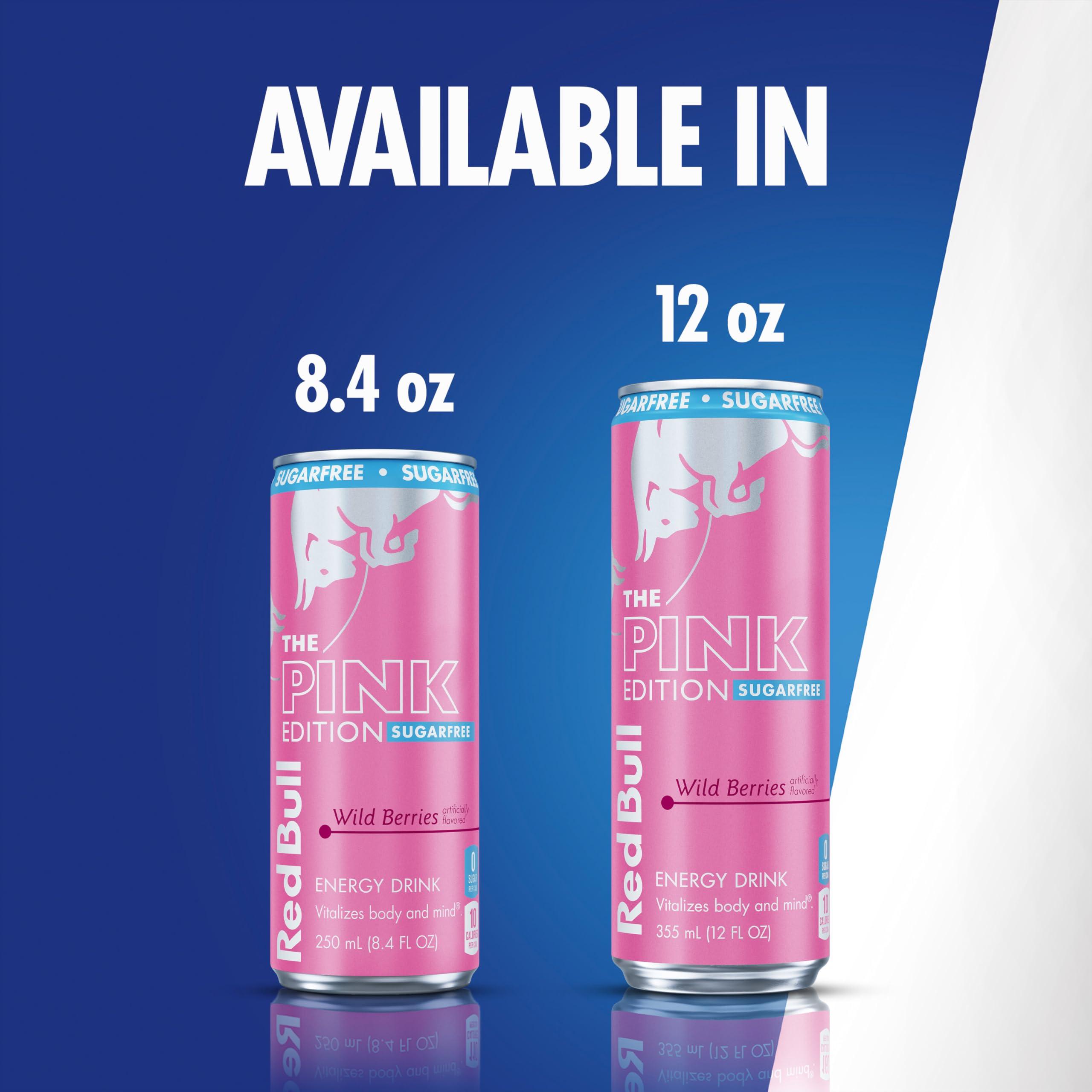 Red Bull Pink Edition Sugar Free Energy Drink, Wild Berries, 12 fl. z., Case of 24 cans, with 114mg Caffeine, Taurine & B Vitamins - Image 6
