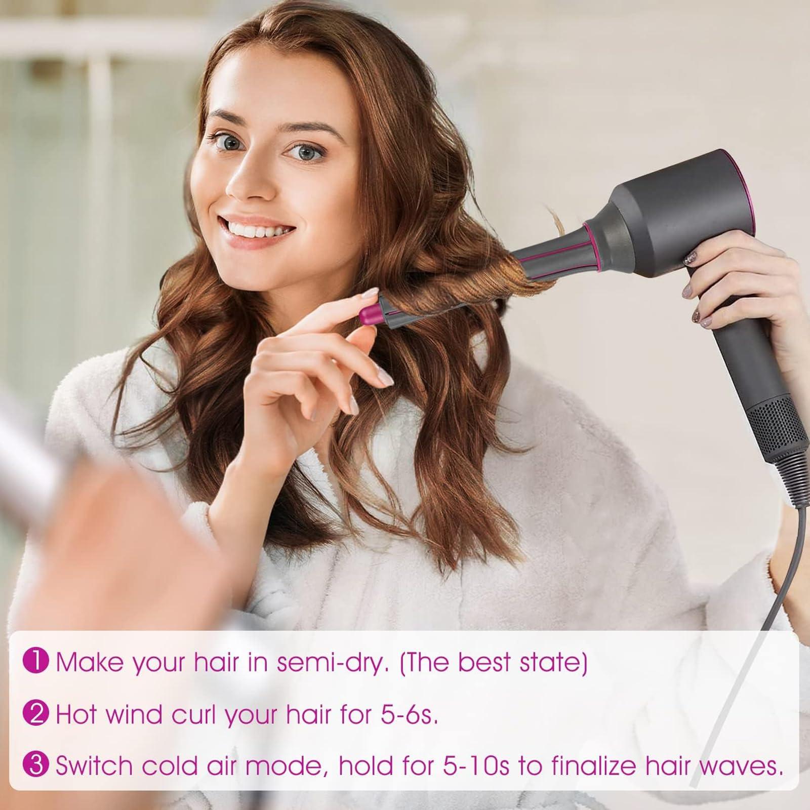 Hair Curling Barrel Volumizing Brush Attachments with Adaptor for Dyson Hair Dryer Converting to Hair Styler, for Dyson for Airwrap Styler - Image 5