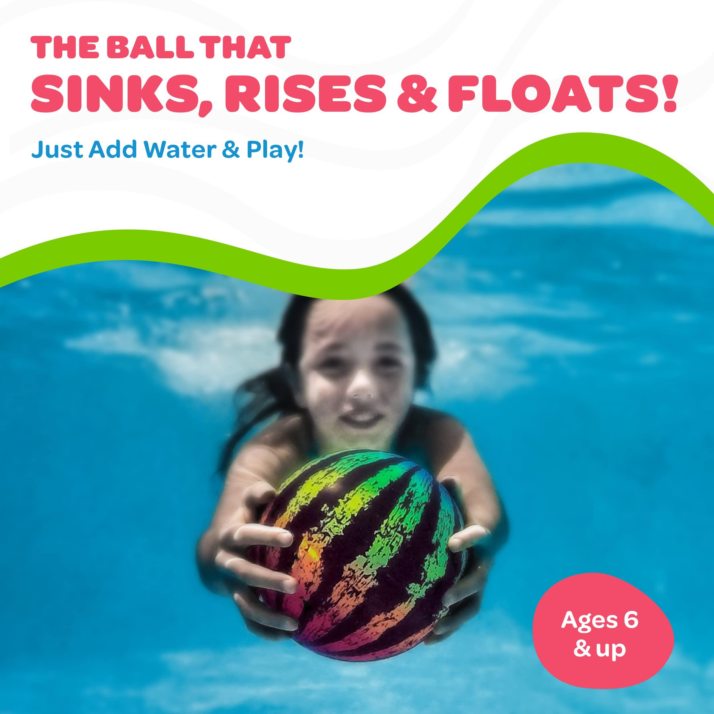 Watermelon Ball JR - Pool Toy for Underwater Games - Durable Ball for Pool Football, Basketball & Rugby - Perfect for Water Parties - Fun for Adults & Kids Alike - Fillable Pool Ball - Ages 6+ - Image 3