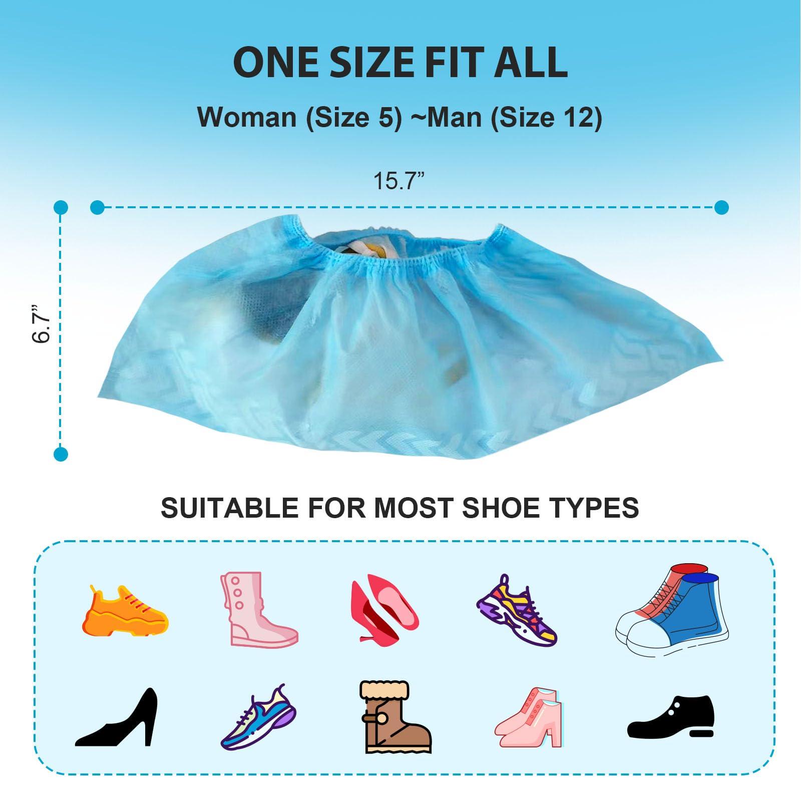 100 PCs (50Pairs) Disposable PP Shoes Cover by VASTMED | Anti-Slip 100% Latex Free Non-Woven Shoe & Boot Covers for Indoors | Durable, Non-Slip, Treads, Water Resistant - Image 5