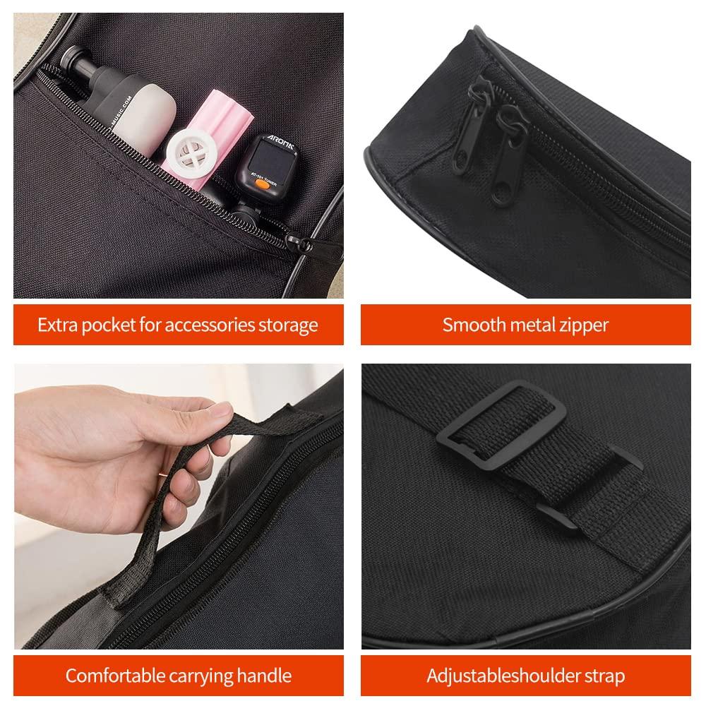 26in Ukulele Case, Waterproof Durable Ukulele Padded Bag with Adjustable Straps for Tenor (26in) - Image 4