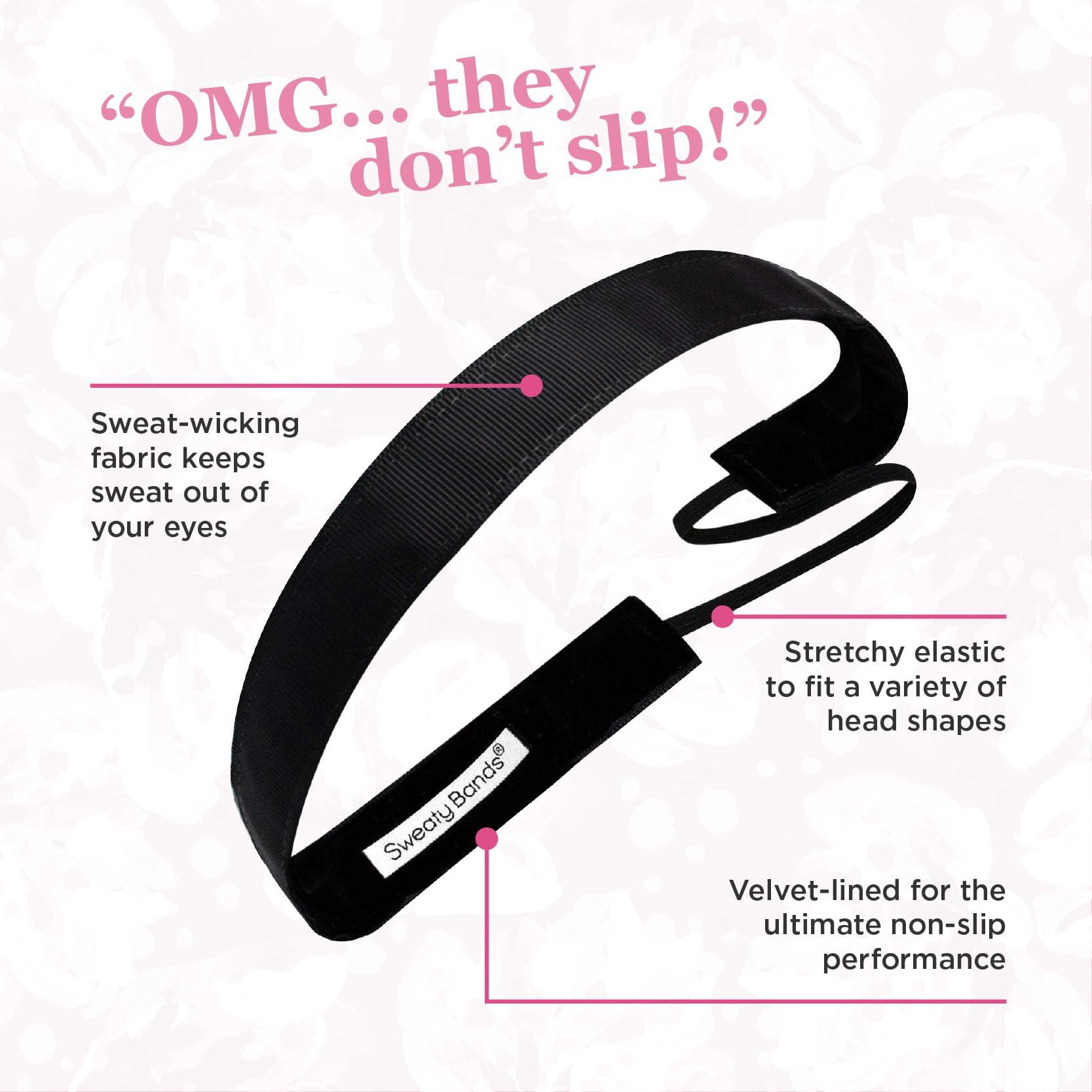 Sweaty Bands Womens Girls Headband for Working Out - Non-Slip Grip Sweat-Wicking Velvet-Lined Beaded Jeweled Hairband - Bling Art Deco Gold 5/8-Inch - Image 8