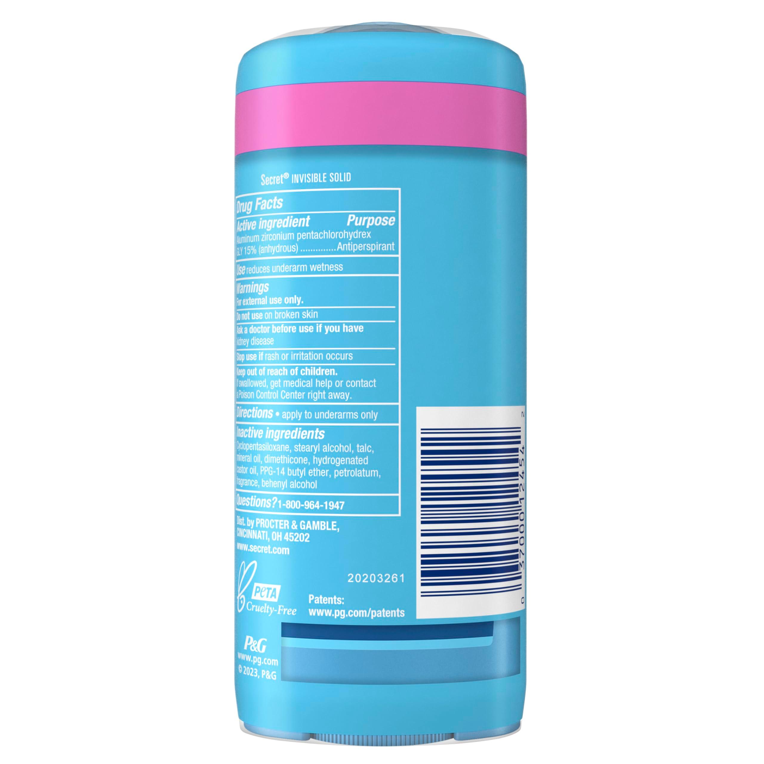 Secret Antiperspirant and Deodorant for Women, 24hr Sweat & Odor Protection, PH Balanced Protection, Gentle on Skin, Wide Solid, Powder Fresh Scent, 2.7 oz (Pack of 2) - Image 9