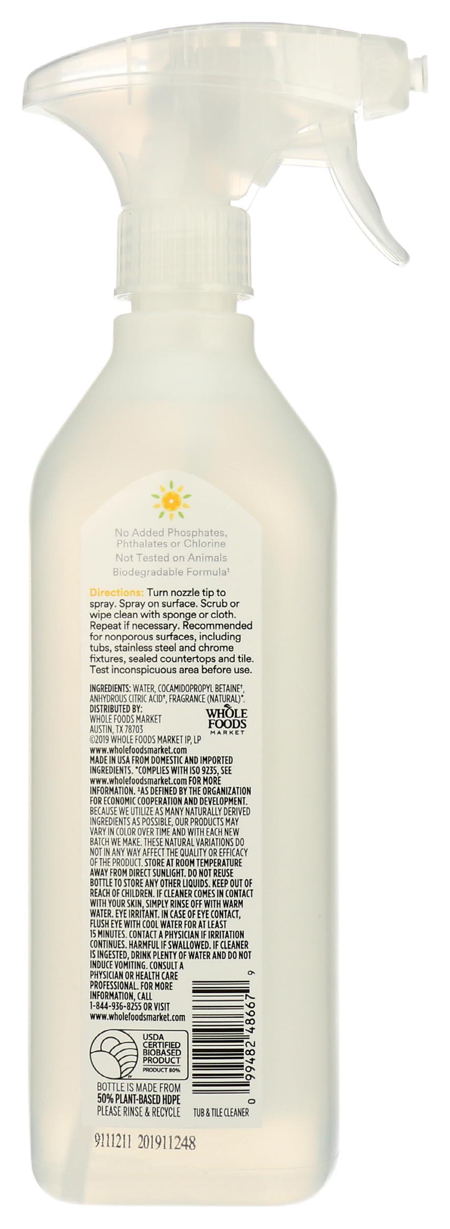 365 by Whole Foods Market, Tub & Tile Cleaner, Lemon Scent, 26 Fl Oz - Image 2