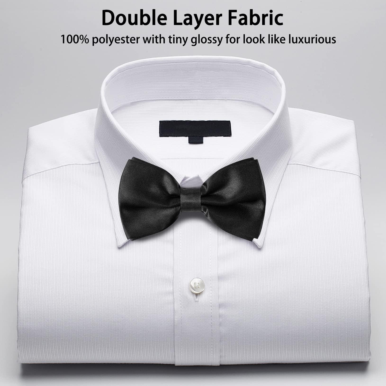 Unoutur bow ties for men, Pre-tied Men's Bow Ties Adjustable Satin Bow Tie for any Age - Image 5