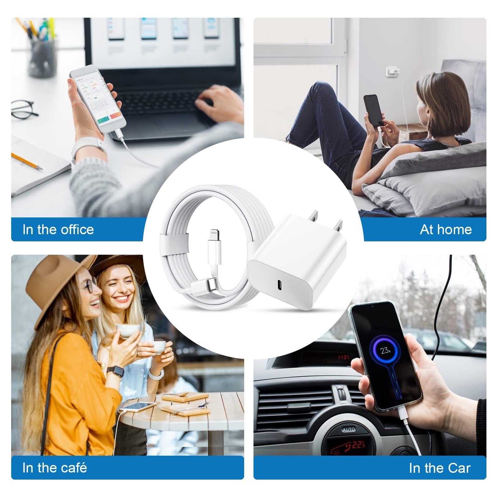 GREPHONE iPhone Charger Fast Charging,20W PD USB C Wall Charger 4 Pack with 6FT Fast Charging Cable - Fast Charger for iPhone 14/14 Pro Max/13/13 Pro/12/12 Pro/11/11 Pro/XS, iPad - Image 7