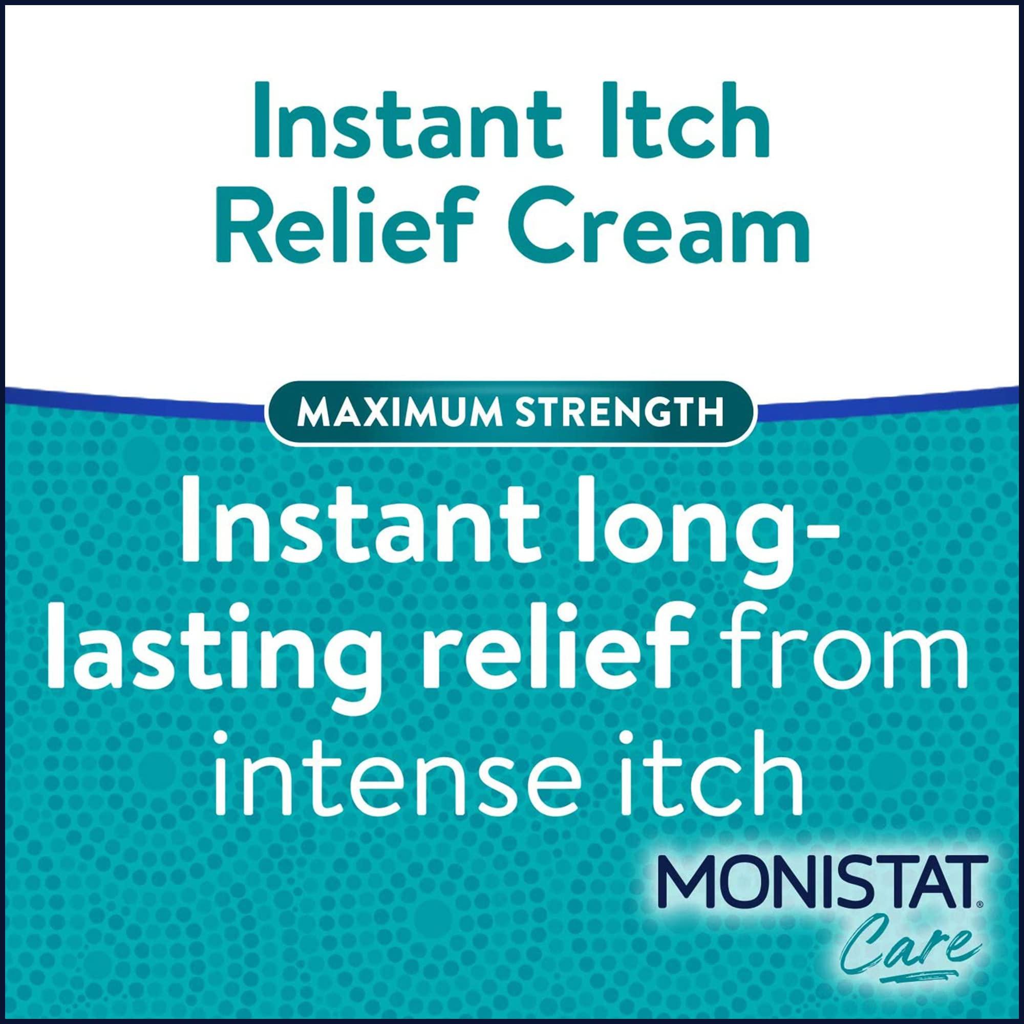 Monistat Instant Itch Relief Cream for Women, Maximum Strength Feminine Itch Care, 1 oz, 2 Pack - Image 3