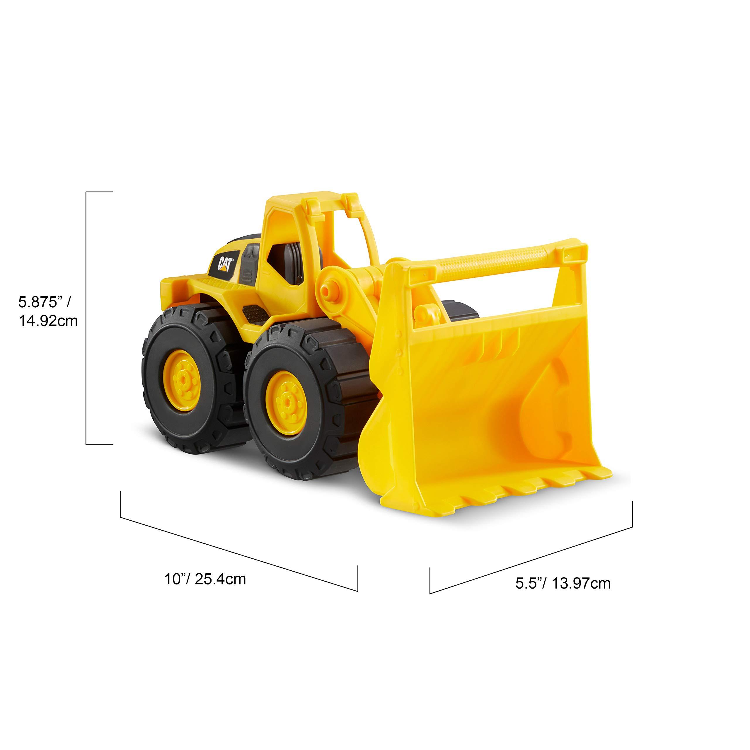 CAT Construction Toys, Construction Fleet 10" Front Loader Toy - Heavyâ€‘Duty Plastic, Working Bucket & Freeâ€‘Rolling Wheels, Indoor/Outdoor Sandbox Vehicle for Toddlers & Kids Agesâ€¯2â€¯+ - Image 3