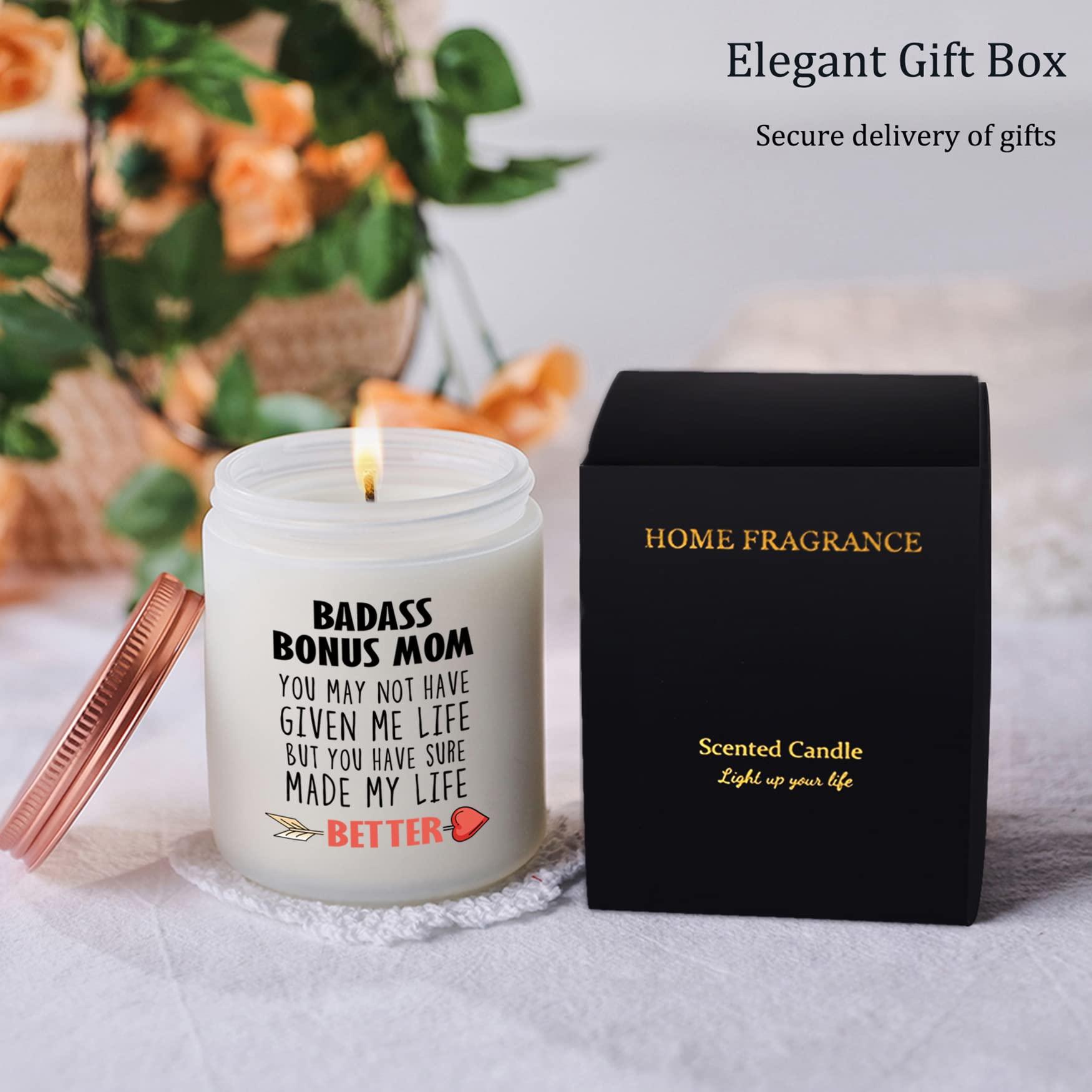 Bonus Mom Gifts- Mother in Law, Stepmom irthday Christmas Mothers Day Gifts- Funny Best Candle Gift Ideas for Adopted Mom from Daughter Son - Image 6