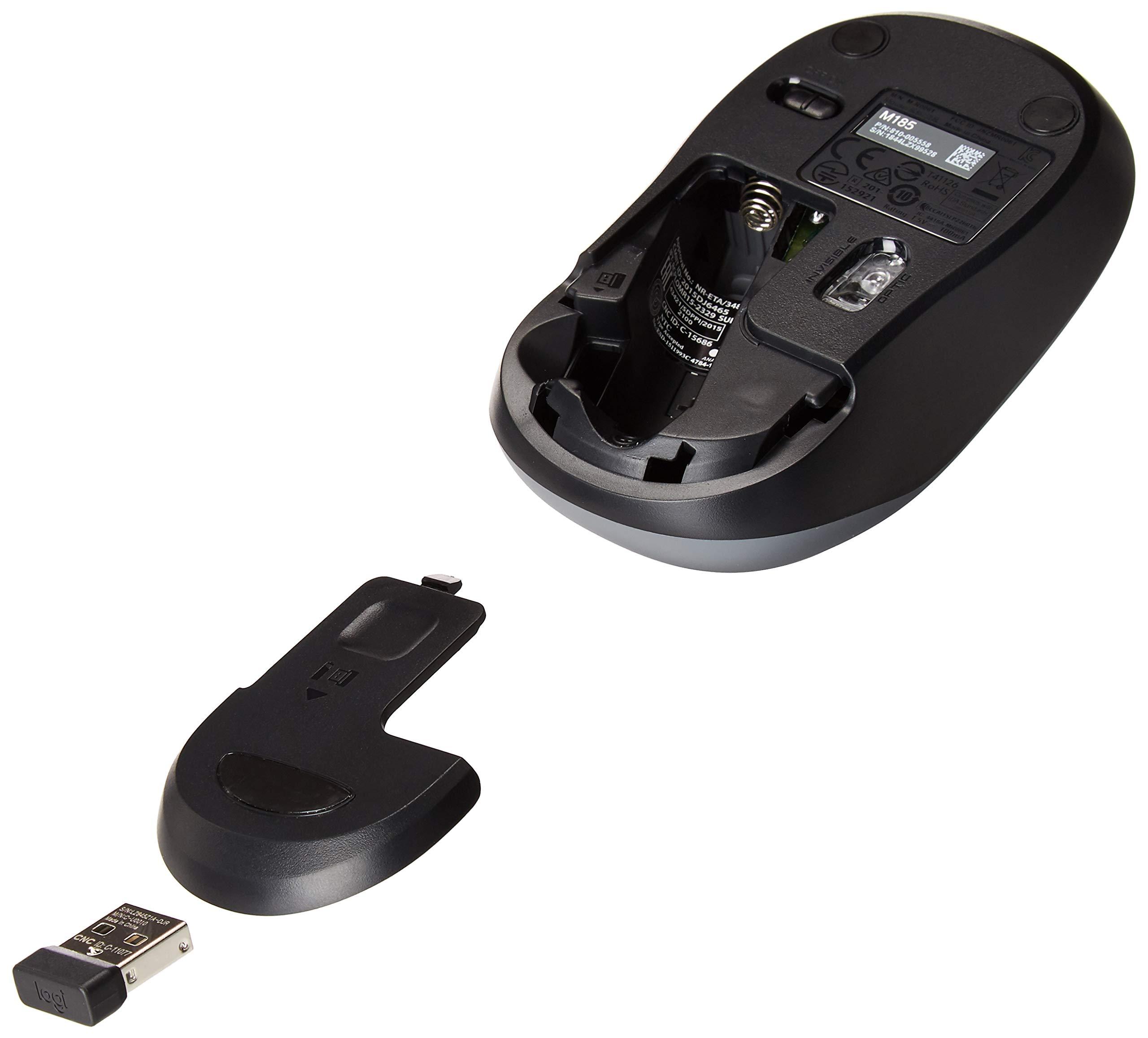 Logitech Wireless Mouse M185 (Swift Grey) - Image 4