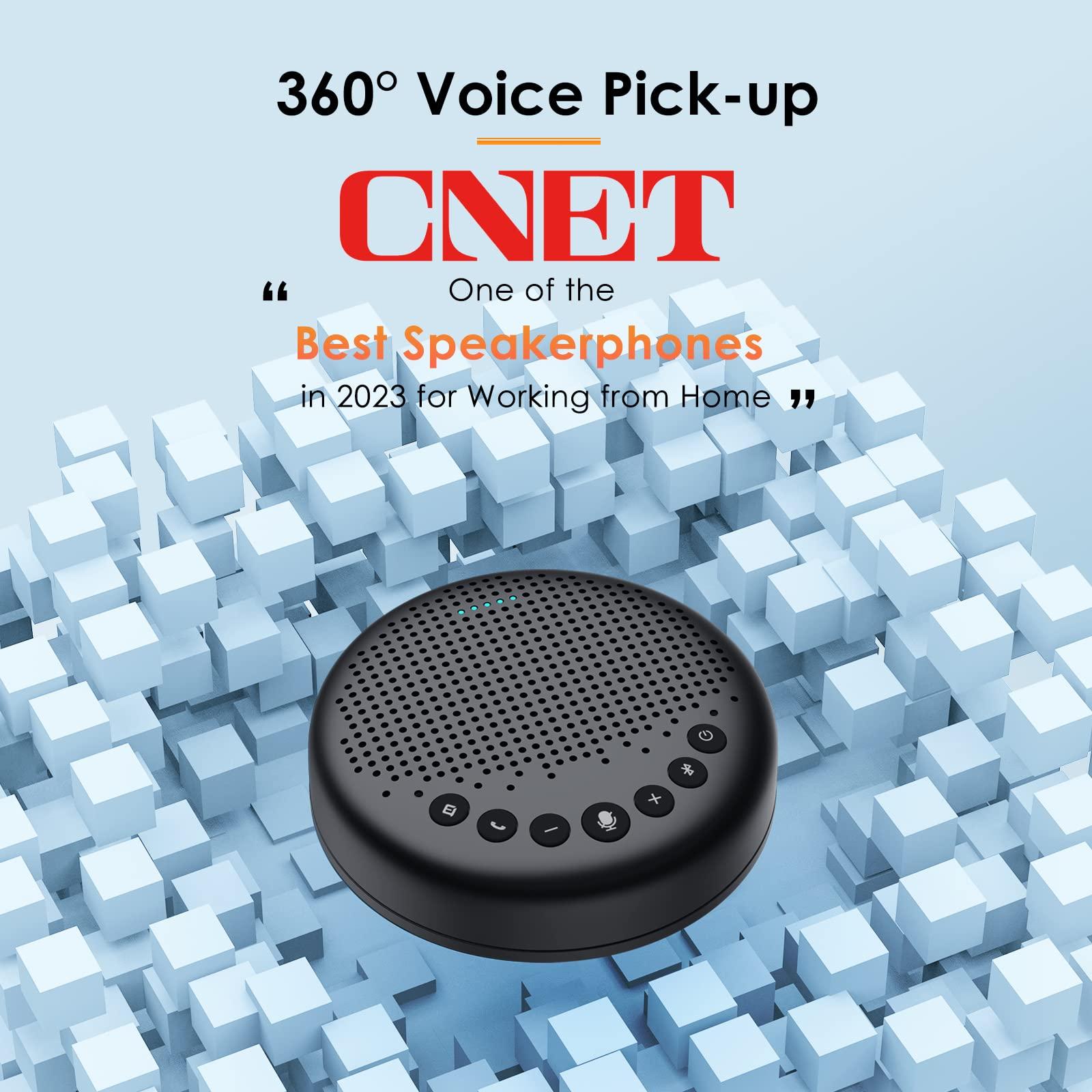 EMEET Conference Speaker and Microphone Luna 360° Voice Pickup w/Noise Reduction/Mute/Indicator USB Bluetooth Speakerphone w/Dongle for 8 People Daisy Chain for 16 Compatible with Leading Software - Image 4