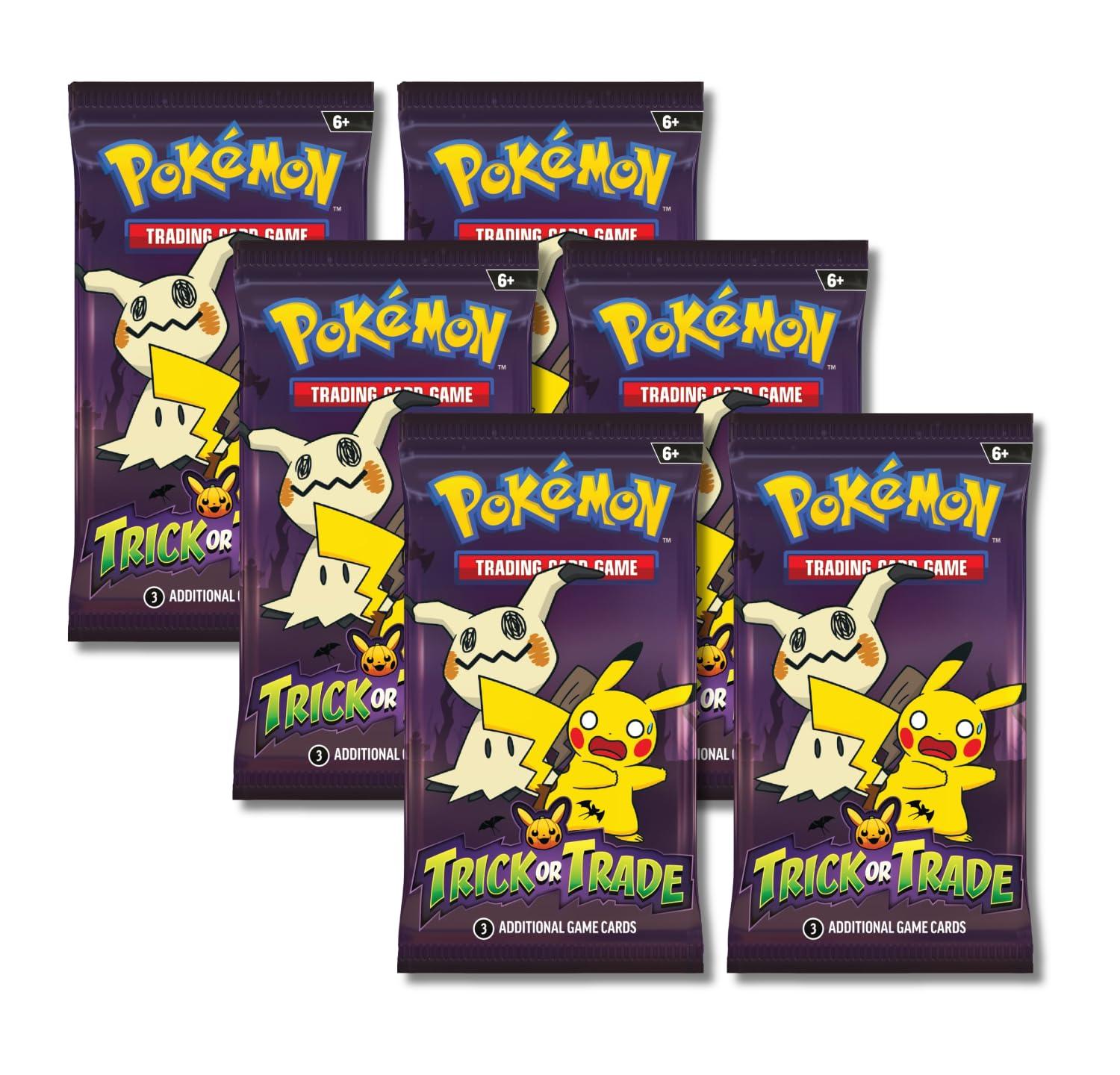 Pokemon 2023 Trick or Trade Mimikyu & Pikachu | 6 Mini Booster Packs - Image 1