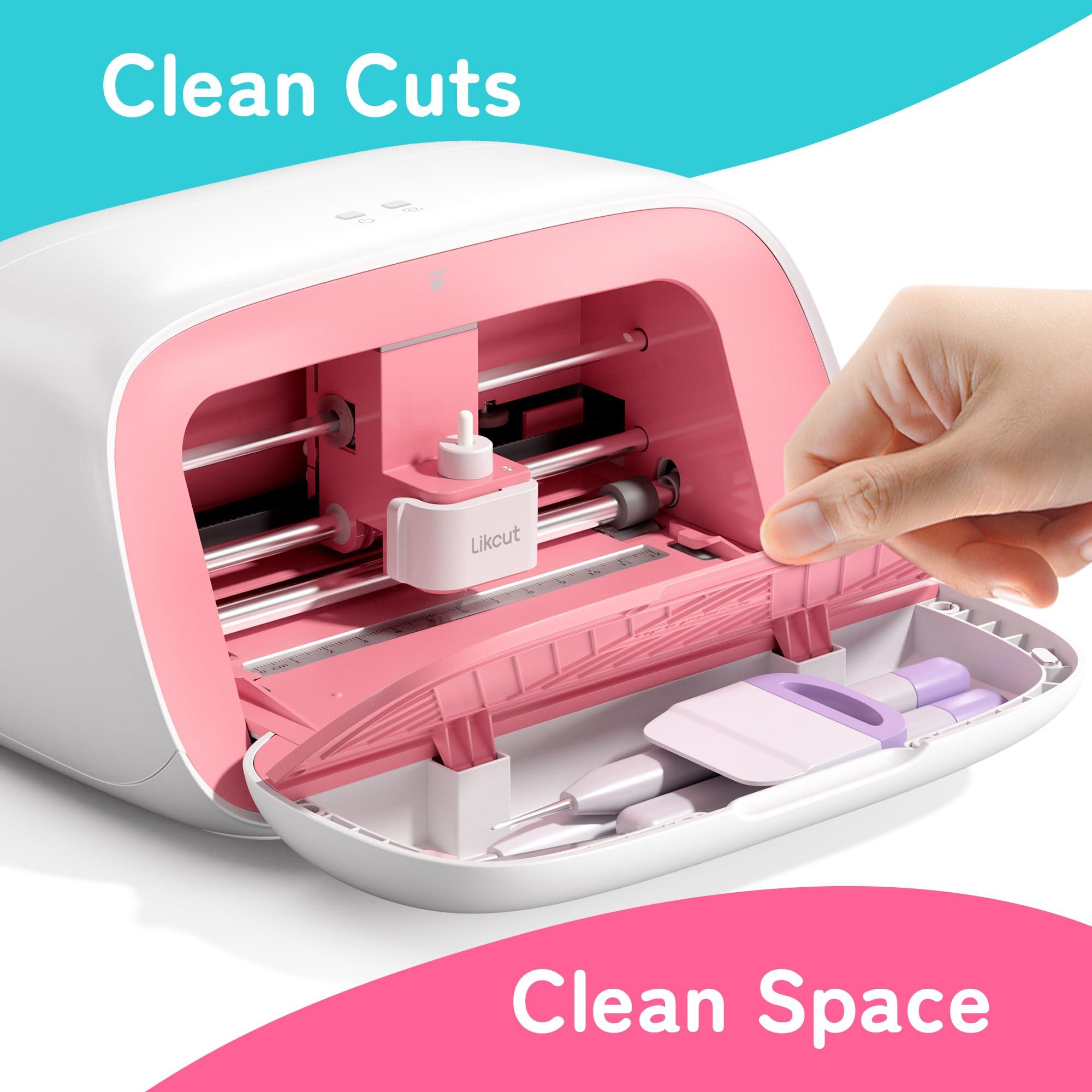 Likcut Vinyl Cutter Machine, Upgrade Cutting Machine Glee S501 for DIY Joy, Portable Smart Cutting Tool for Crafter, Sticker Decal Maker Printing for Family & School Fun Projects and Decorations, Pink - Image 5