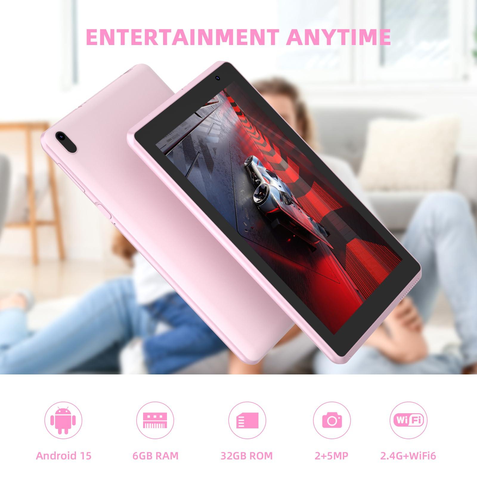 IWEGGO Android 15 Tablet, 7 Inch Tablet, 6GB RAM 32GB ROM/ 1TB Expandable, 5MP Camera, 1.6Ghz Quad-core Processor, 3000mAH Battery Tableta PC, Wi-Fi 6 BT 5.0 7'' Android Laptop - Image 4