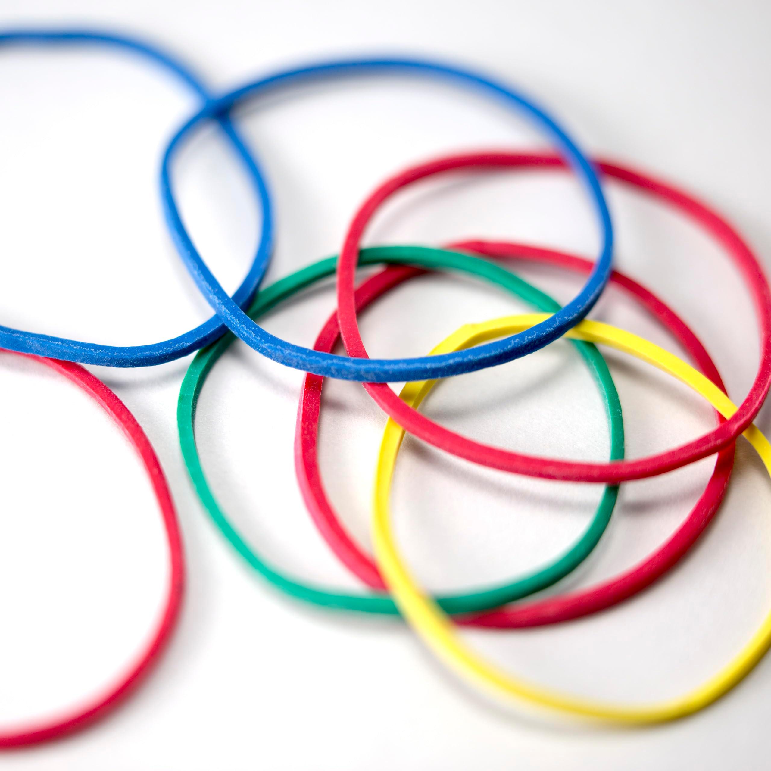 Officemate Assorted Size and Color Rubber Bands, 4 oz (82025), 0.05 x 5.75 x 1.75 inches, Assorted - Image 8