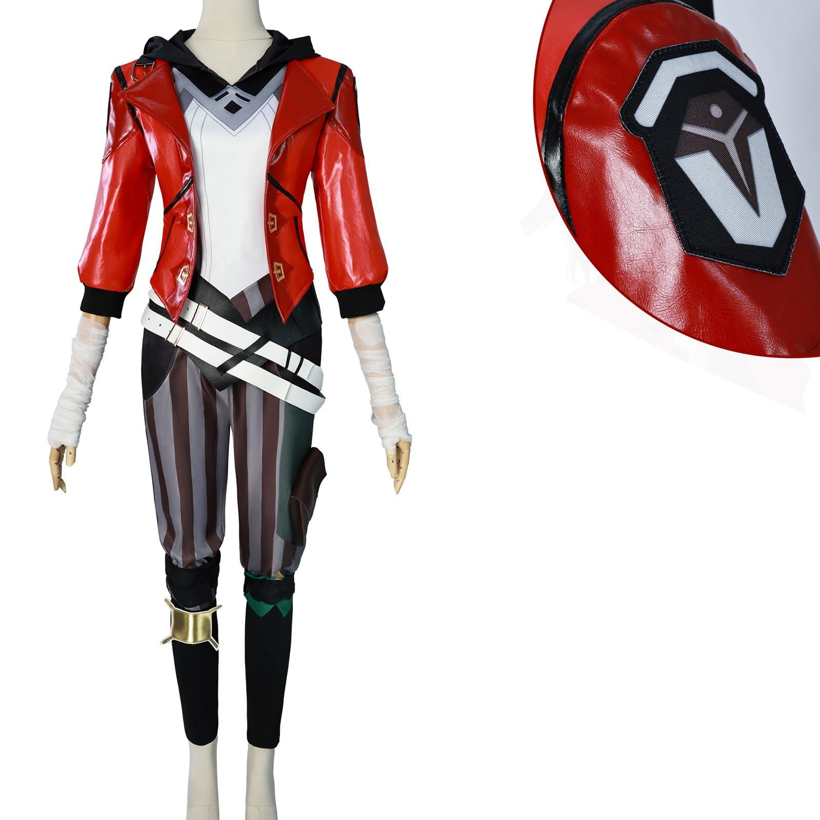 Generic Anime Arcane Costume Vi Cosplay Red Jacket Complete Set with Wig - Image 2