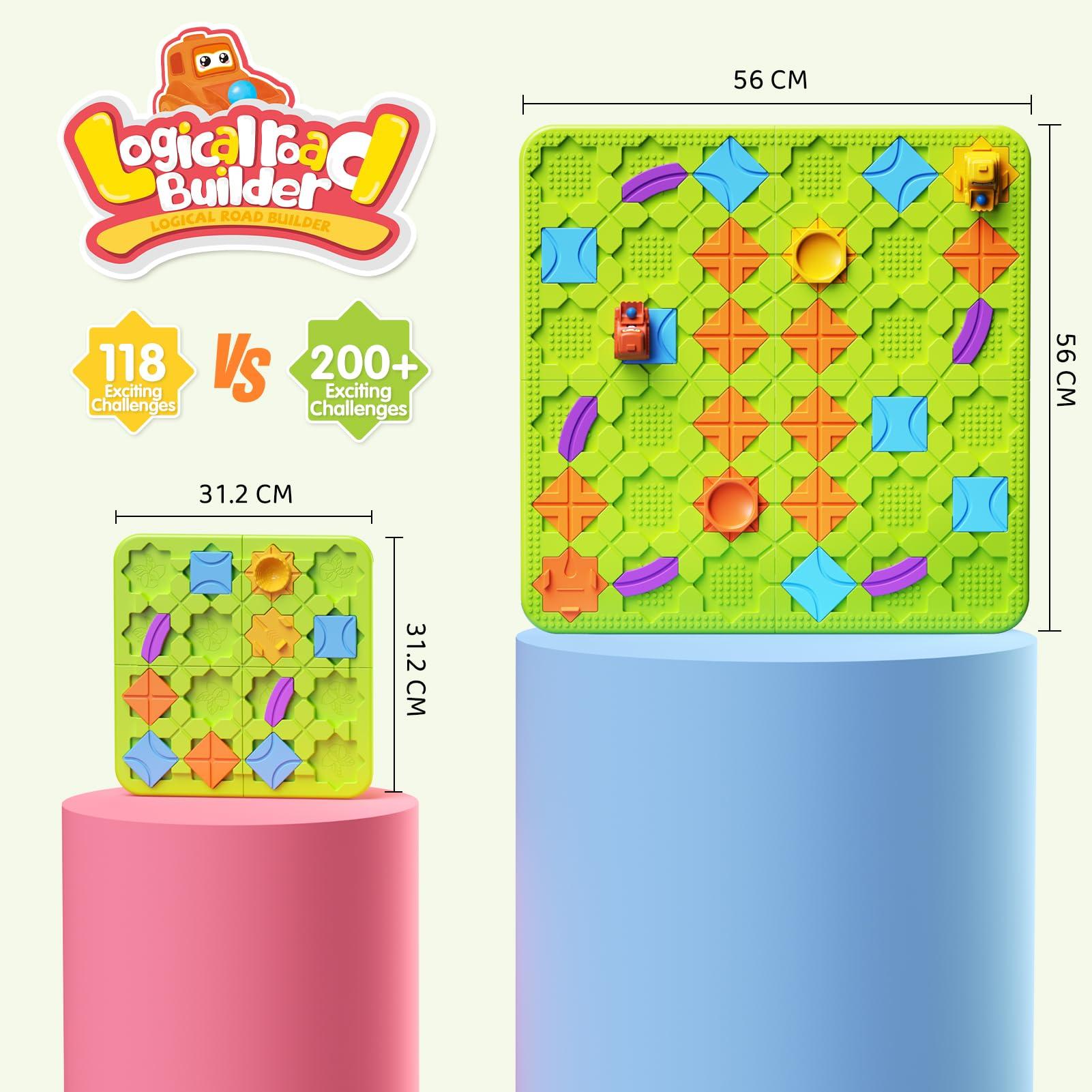 Brain Stem Activity Logic Kits, Board Teaser Games & Puzzles Toys with 200+ Challenges, 4 Difficulty Levels for Kids Ages 3-10, Educational Learning Maze Games for Toddlers - Image 2