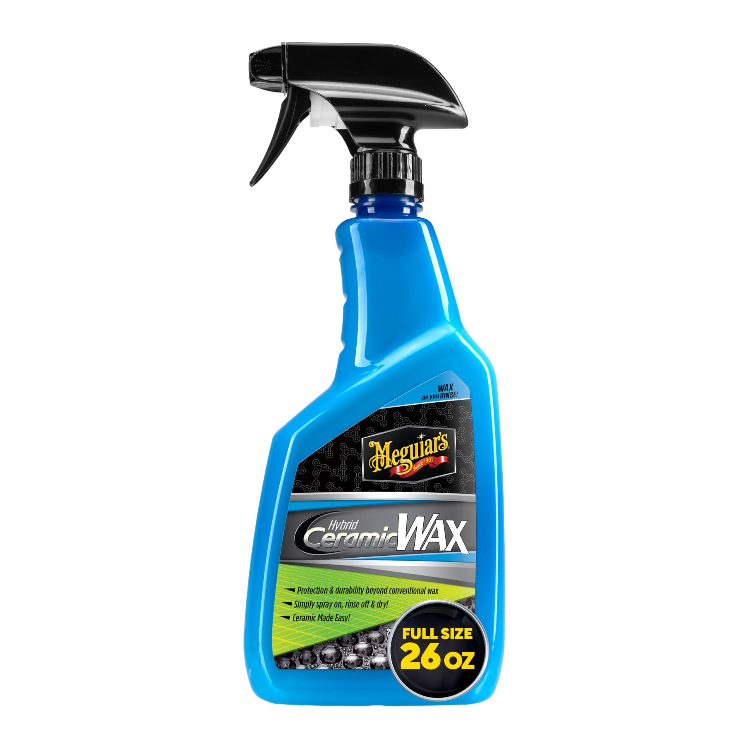 Meguiar's Hybrid Ceramic Wax, Easy-to-Use Spray Wax for Car Detailing with the Superior Protective Power of Advanced SiO2 Hybrid Barrier Technology, 26 Oz Spray Bottle