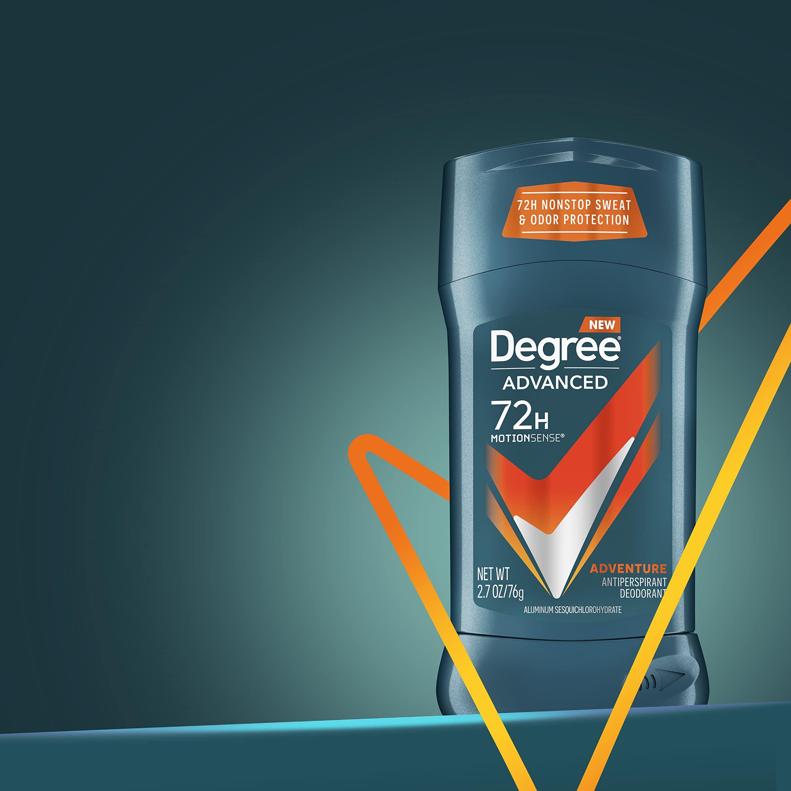 Degree Men Antiperspirant Deodorant Adventure Freshness and Odor Protection Deodorant for Men 2.7 Oz, (Pack of 4) Woodsy, Stick - Image 16
