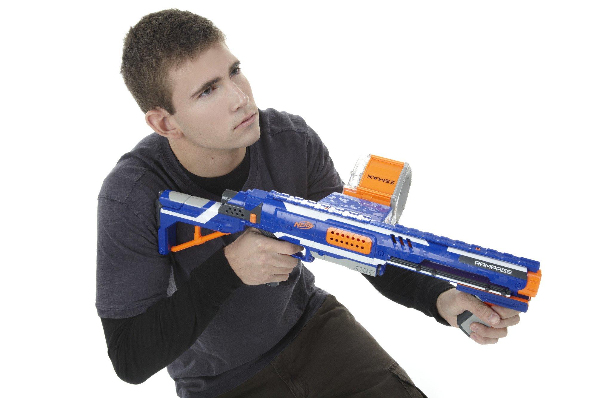 NERF Rampage N-Strike Elite Toy Blaster with 25 Dart Drum Slam Fire for Kids, Teens, & Adults (Amazon Exclusive) - Image 9
