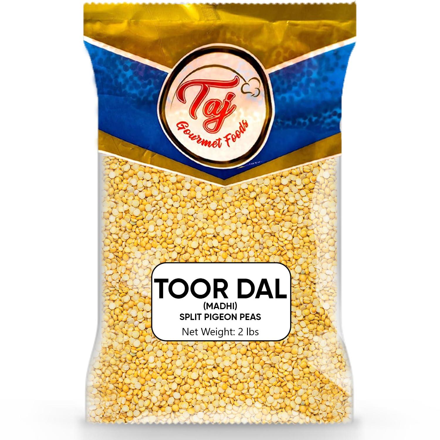 TAJ Premium Indian Toor Dal Kori, Unoily, Madhi, (2-Pounds)