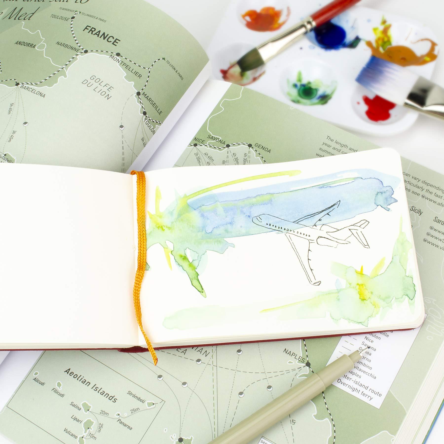 Speedball Travelogue Pocket Portrait Sketchbook - 5.5" x 3.5" Artist Journal, 128 Sheets Buff Drawing Paper, Cadmium Green Cover - Image 8