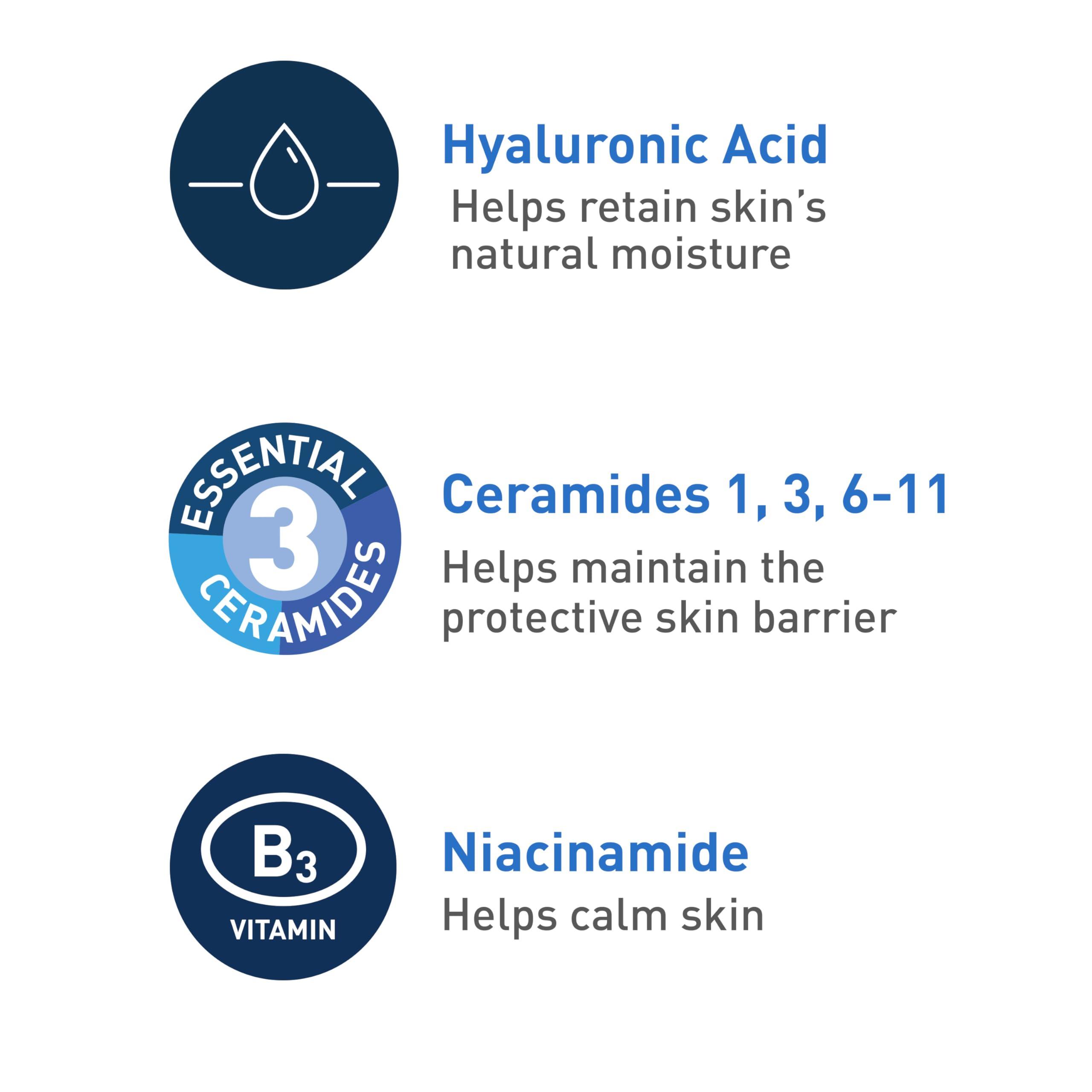 CeraVe Foaming Facial Cleanser, Daily Face Wash for Oily Skin, Hyaluronic Acid + Ceramides + Niacinamide, Fragrance Free & Paraben Free, Non-Drying Oil Control Face Wash, 16 Fluid Ounces - Image 5