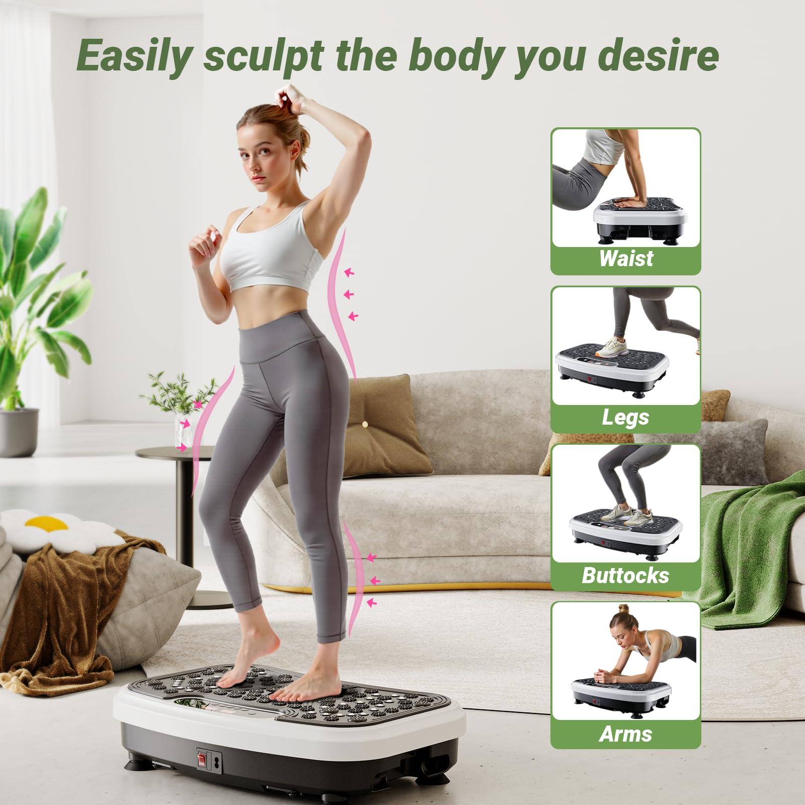 UTRYCO Whole Body Vibration Plate Exercise Machine Vibrating Plate Shaking with Weight 330lbs, Shake Plate Exercise Machine Power Plate Vibration Platform for Fitness Equipment Workout - Image 7