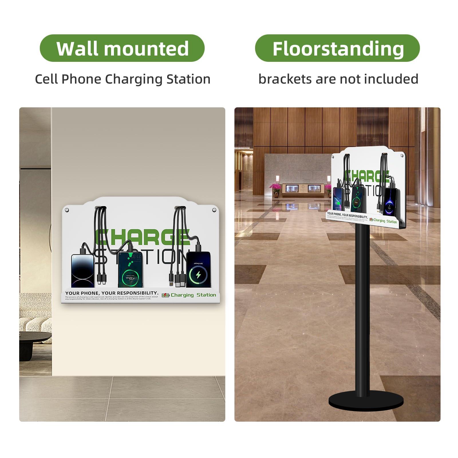 Wall Mount Cell Phone Charging Station for Famil Business Public Community | 8 Ports High Speed Cables | Compatible with iPad, Samsung, Android,Tablets and More - Image 5