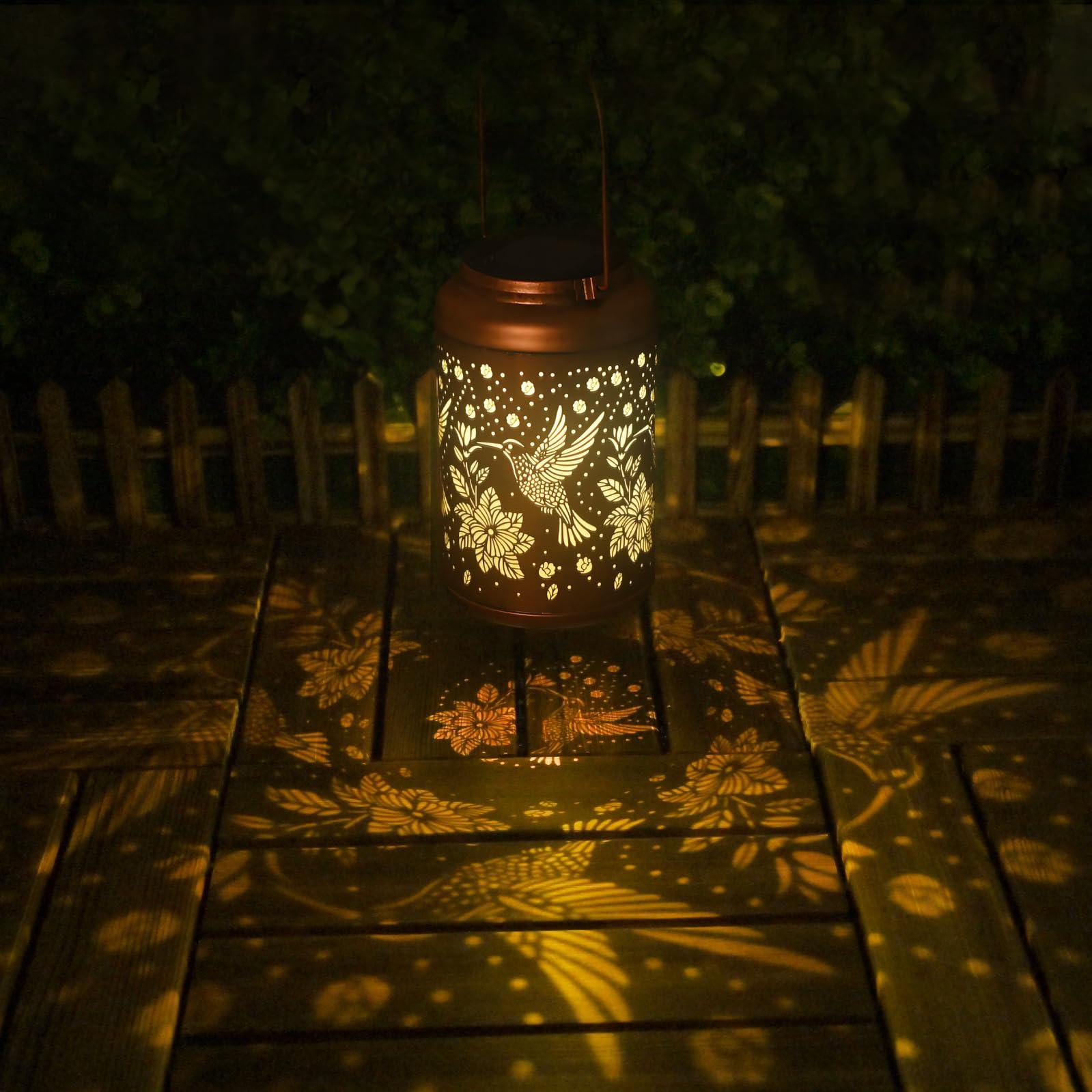 Birthday Gifts for Women Solar Lights Outdoor Waterproof, Garden Decor Hummingbird Solar Lantern Mothers Day Gifts Decoration Outside for Outdoor, Yard, Lawn, Balcony - Image 2