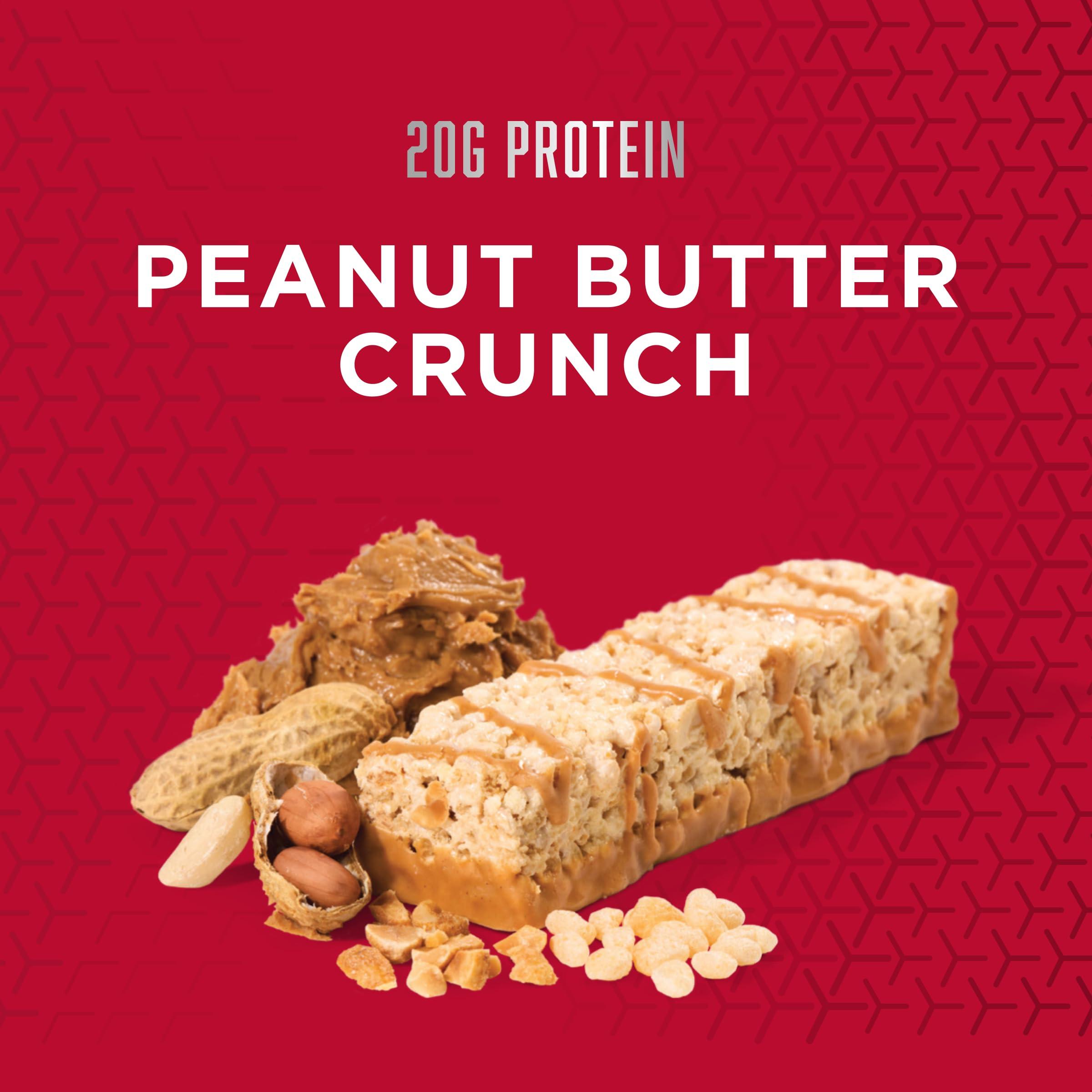 BSN Protein Crisp Bar, Protein Snack Bars, Crunch Bars with Whey Protein and Fiber, Gluten Free, Peanut Butter Crunch, 12 Count (Packaging May Vary) - Image 2