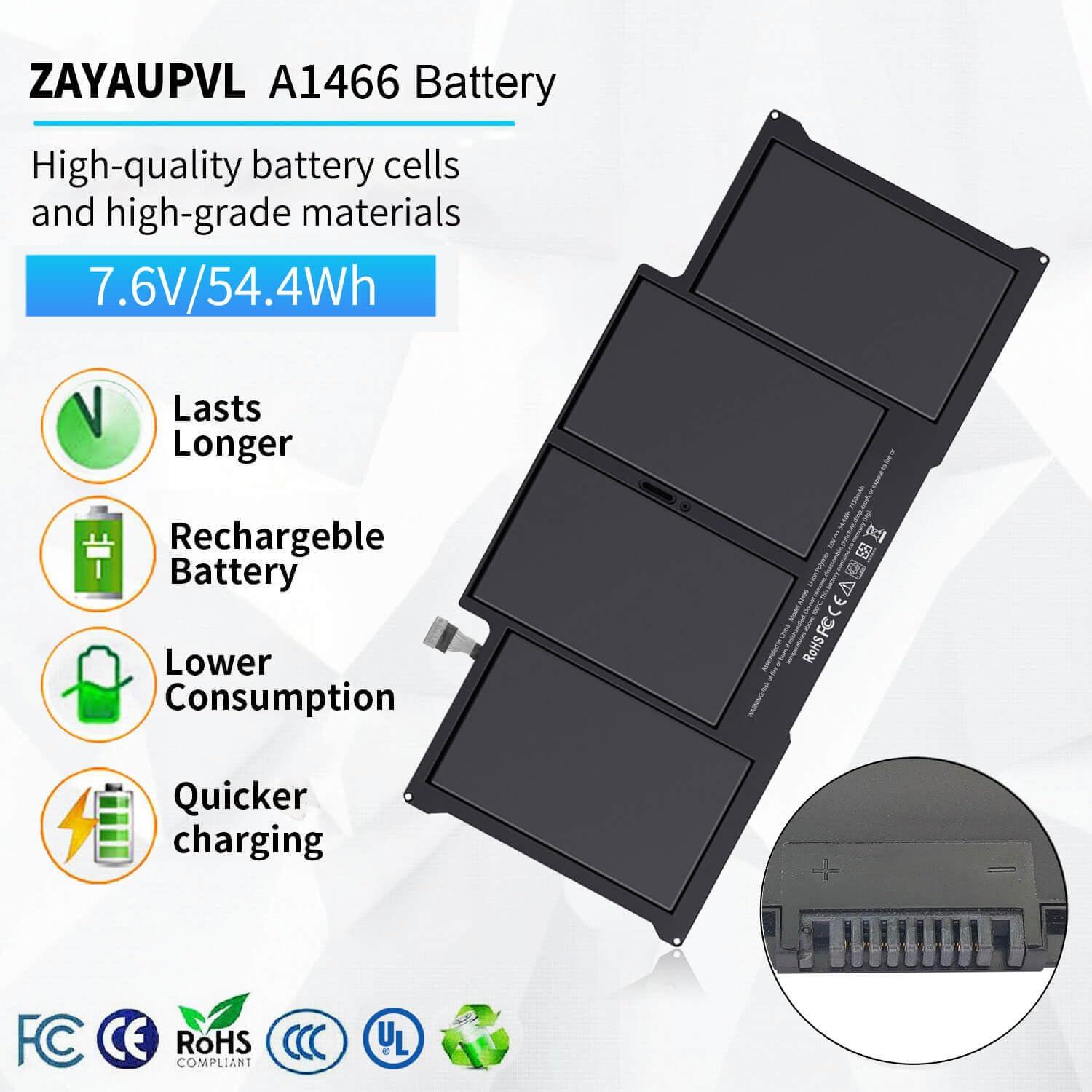 ZAYAUPVL A1466 Battery Replacement for MacBook Air 13 inch A1466 (2017,Early 2015 2014,Mid 2013 2012),A1369 (Late 2010,Mid 2011),for Apple MacBook Air A1496 A1377 A1405 Battery(EMC:2925,2632,2469) - Image 2