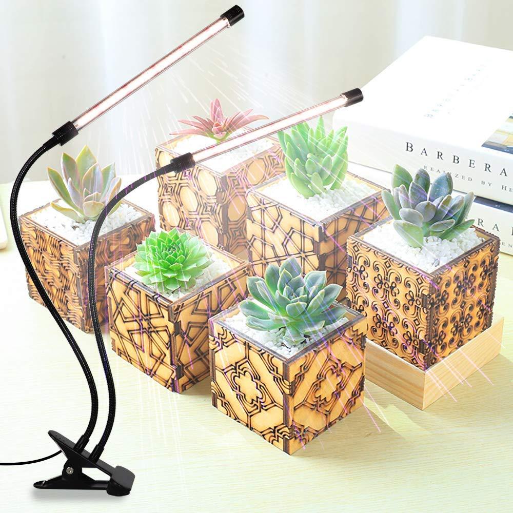 GooingTop LED Grow Light,6000K Full Spectrum Clip Plant Growing Lamp with White Red LEDs for Indoor Plants,5-Level Dimmable,Auto On Off Timing 4 8 12Hrs - Image 4