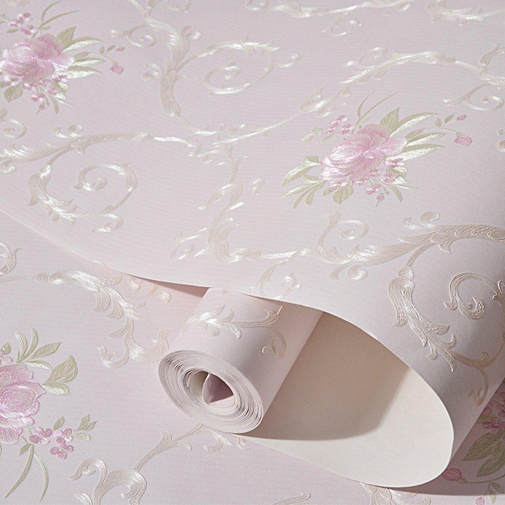 GLOW4U Non-Woven Decorative Flower Contact Paper Self Adhesive Luxury Embossed Floral Peel and Stick Wallpaper for Wall Livingroom Bedroom Crafts Wall Decor 20.83 Inches by 9.8 Feet - Image 4
