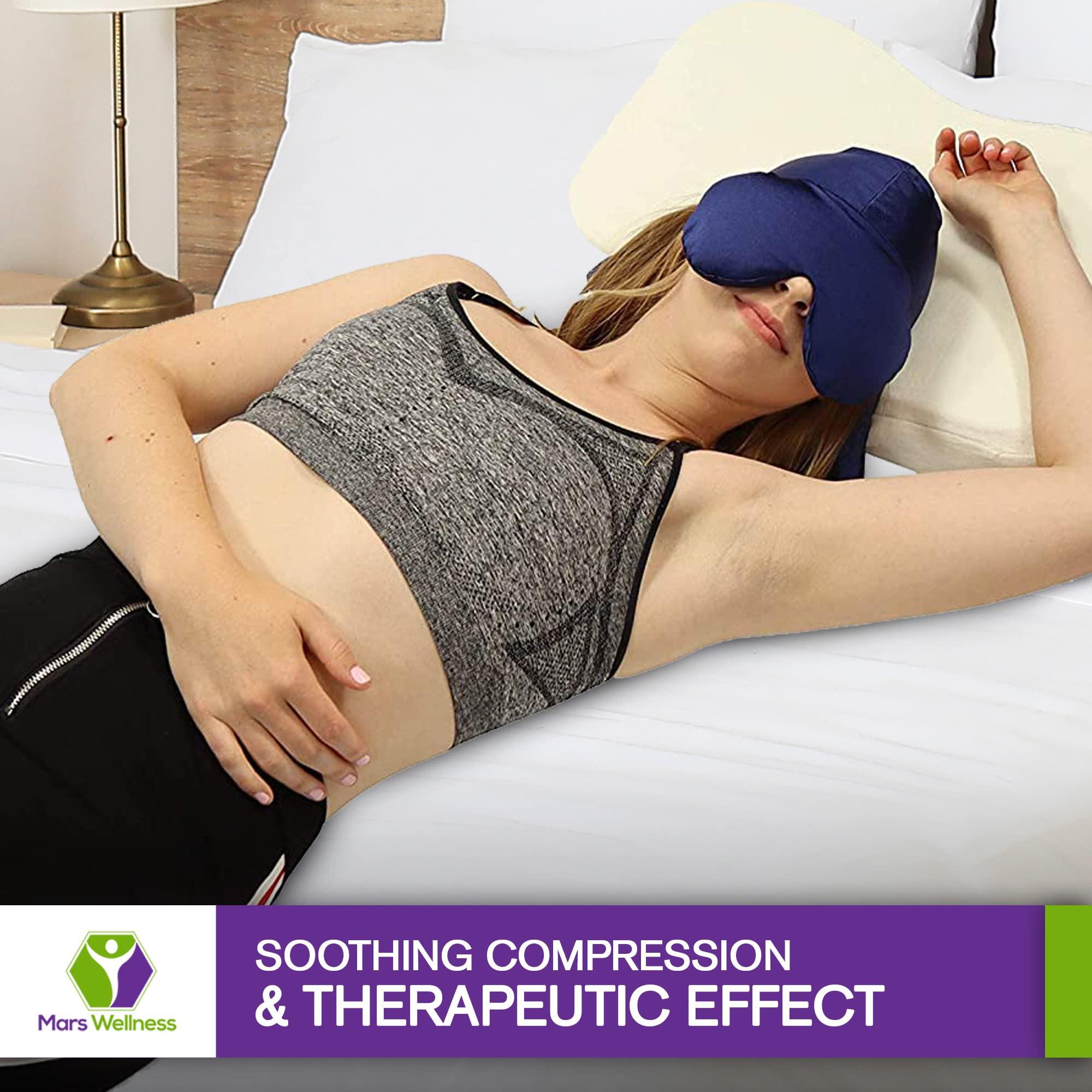 Sinus Pressure & Migraine Headache Relief Cap and Eye Wrap - Deep Penetrating Herbal Ice hat for Hot or Cold Sinus Pain Relief - Image 5
