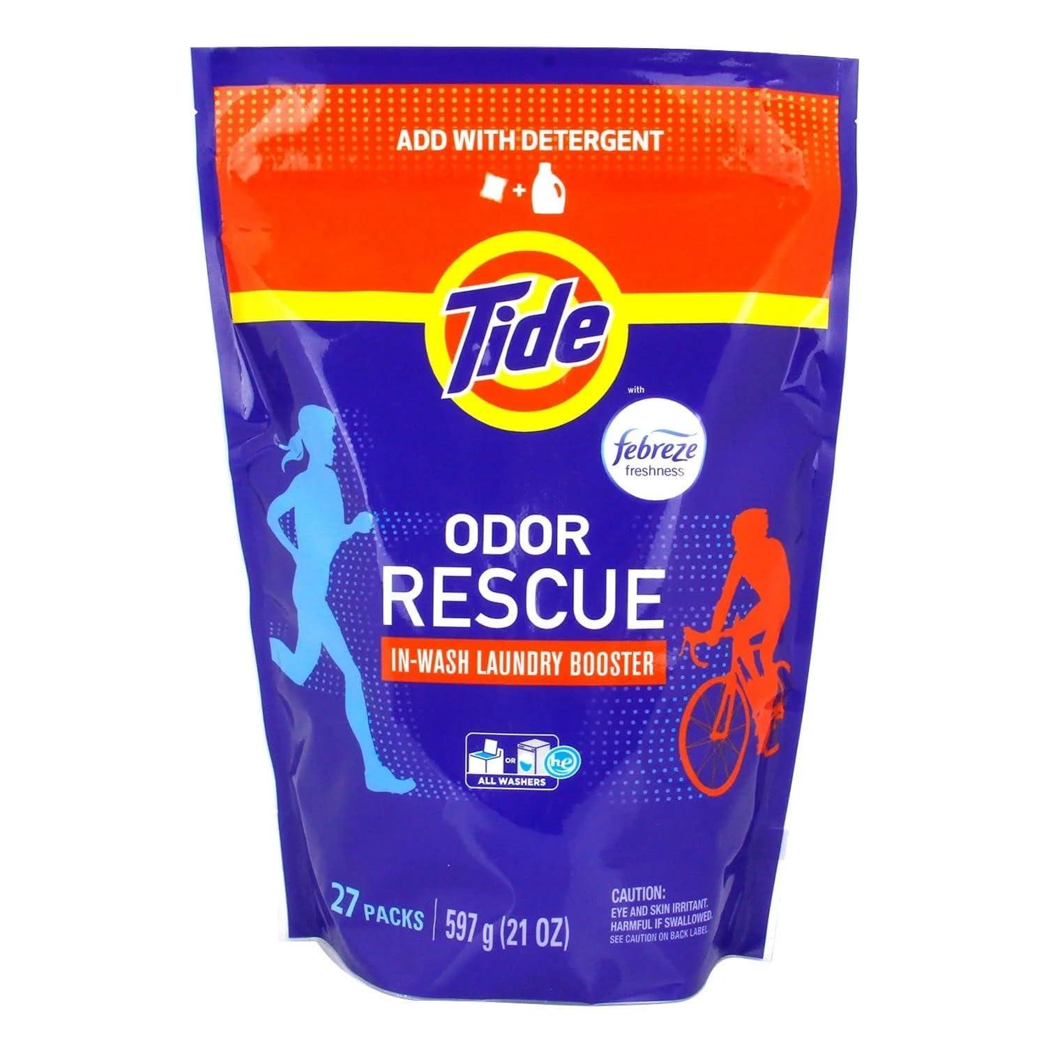 Tide Odor Rescue, In Wash Odor Eliminator, Scent Booster, Removes Odors in a Single Wash, 27 Count (Pack of 1) - Image 4