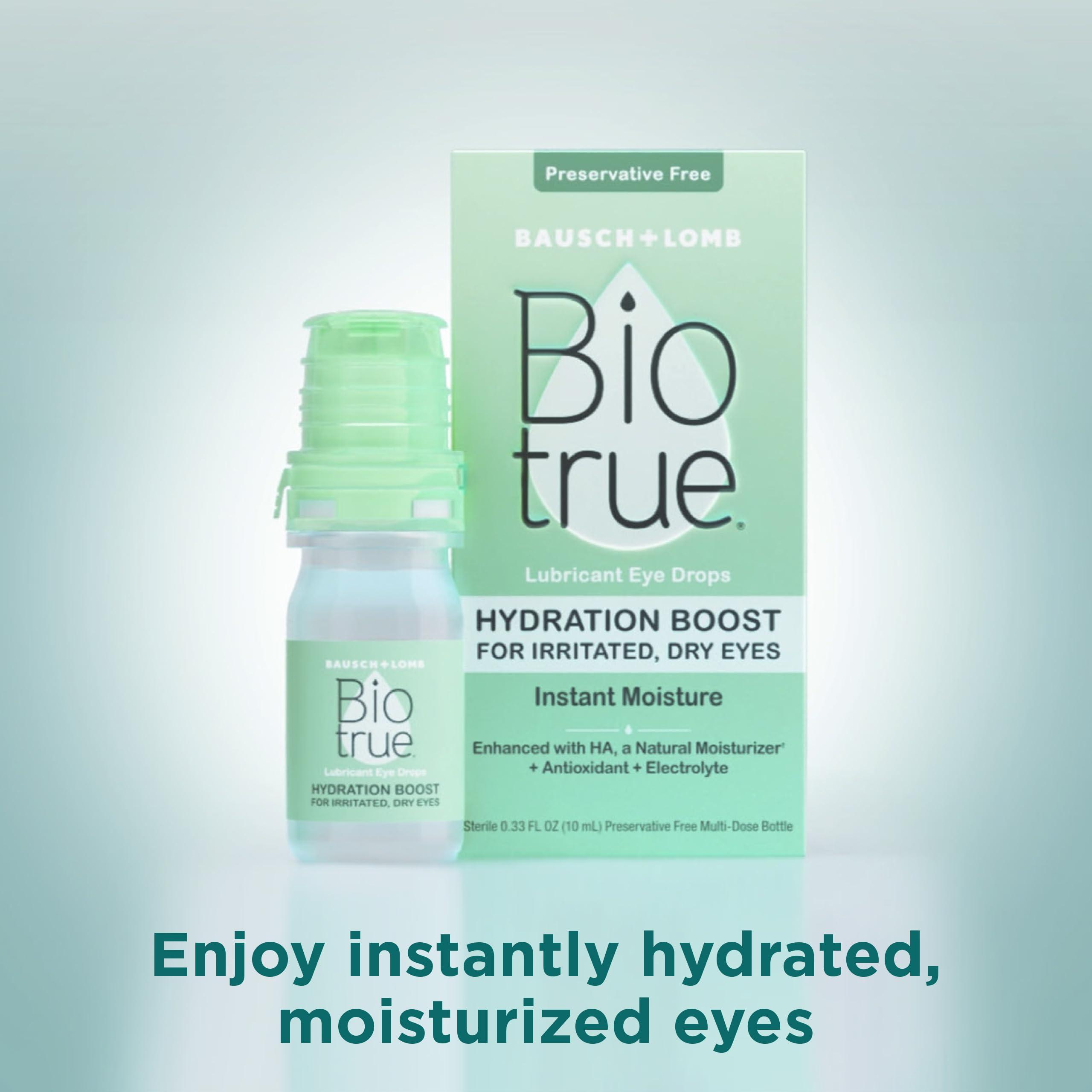 Biotrue Hydration Boost, Preservative-Free Eye Drops for Dry Eyes, Instantly Moisturizes, Clears and Rehydrates, Contact Lens Friendly, Refresh & Relieve Eye Irritation, 0.33 FL Oz (Pack of 1) - Image 3