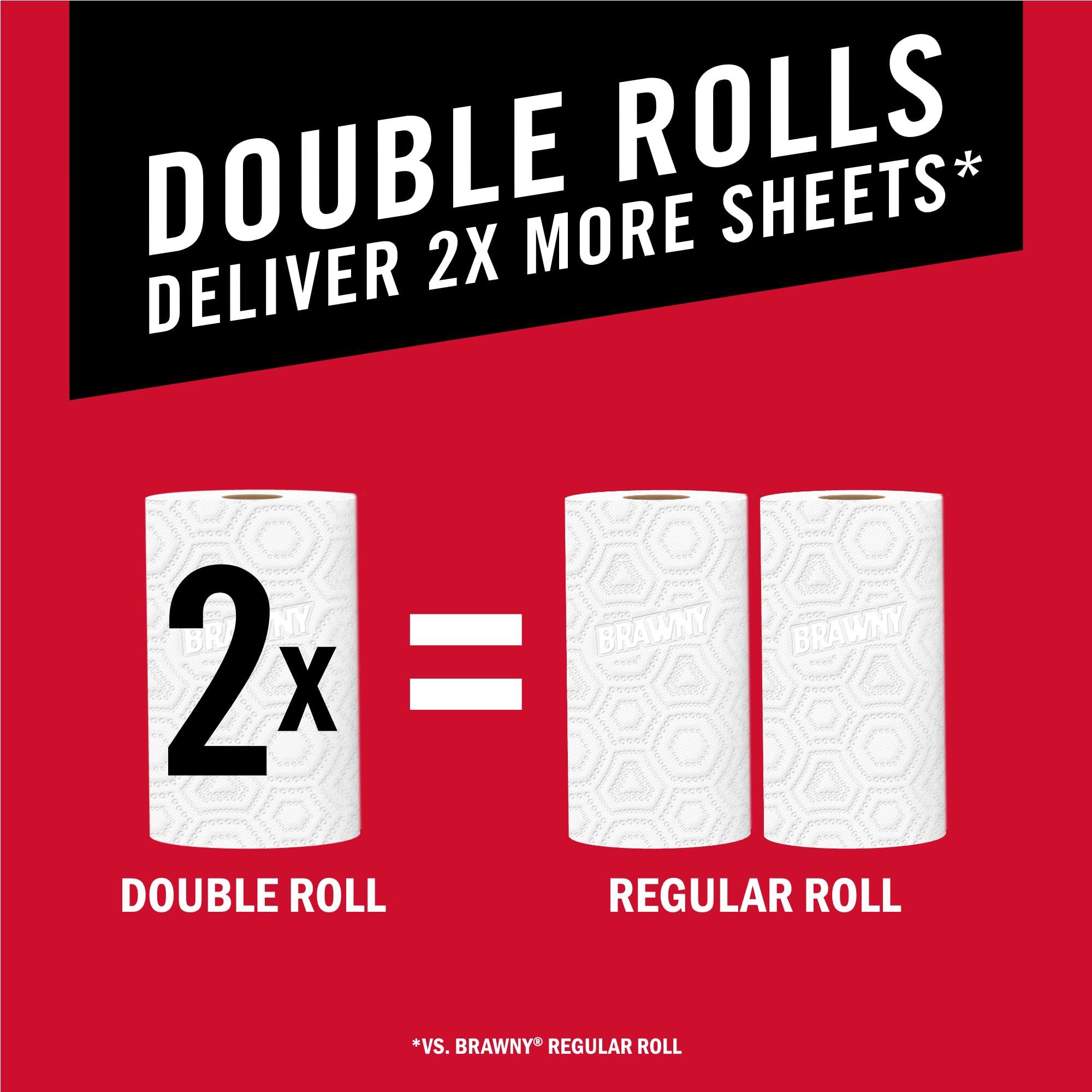 Brawny Tear-A-Square Paper Towels, 12 Double Rolls = 24 Regular Rolls, 3 Sheet Sizes (Quarter, Half, Full), Strength for All Messes, Cleanups, and Meal Prep - Image 7