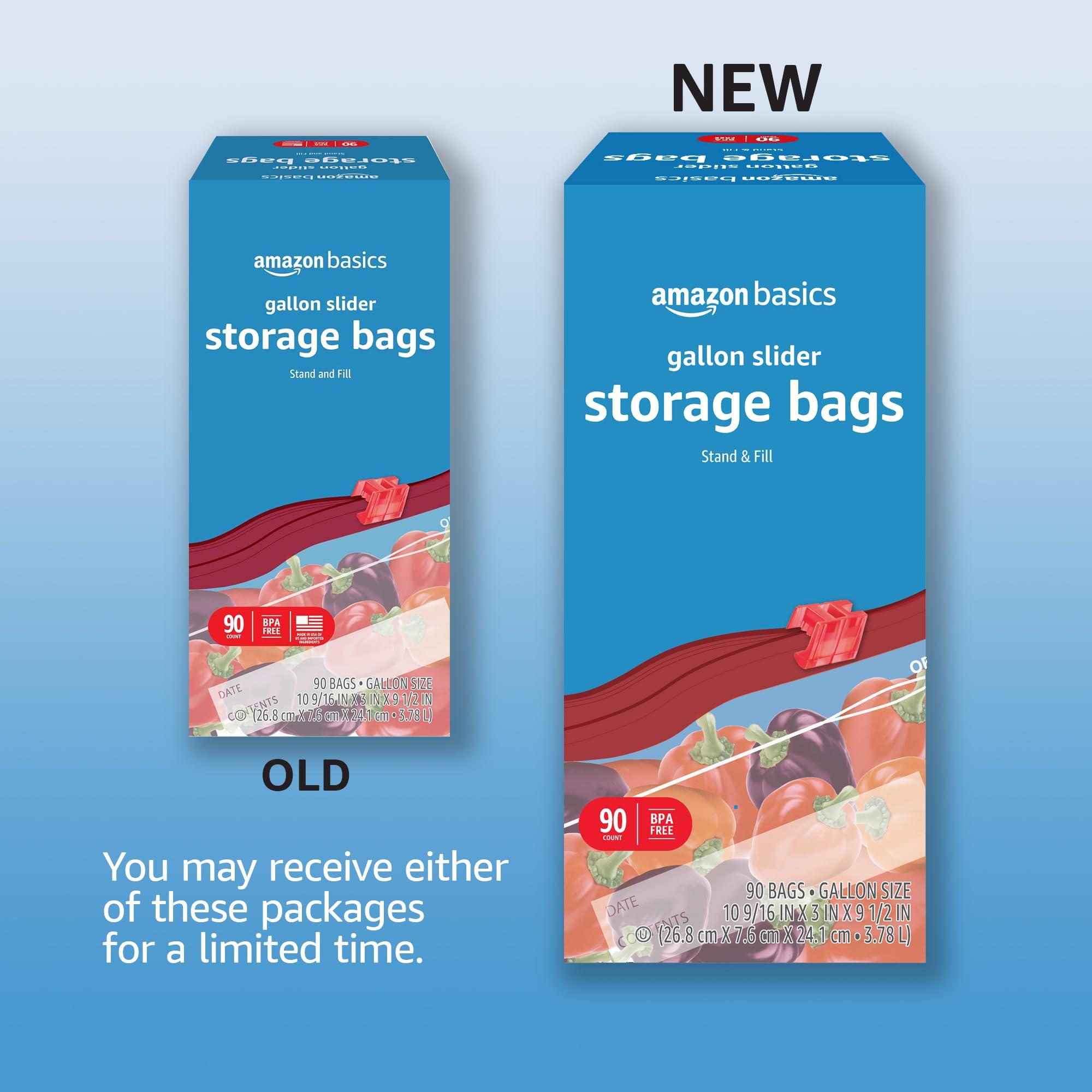 Amazon Basics Slider Gallon Food Storage Bags, BPA Free, 90 Count - Image 2