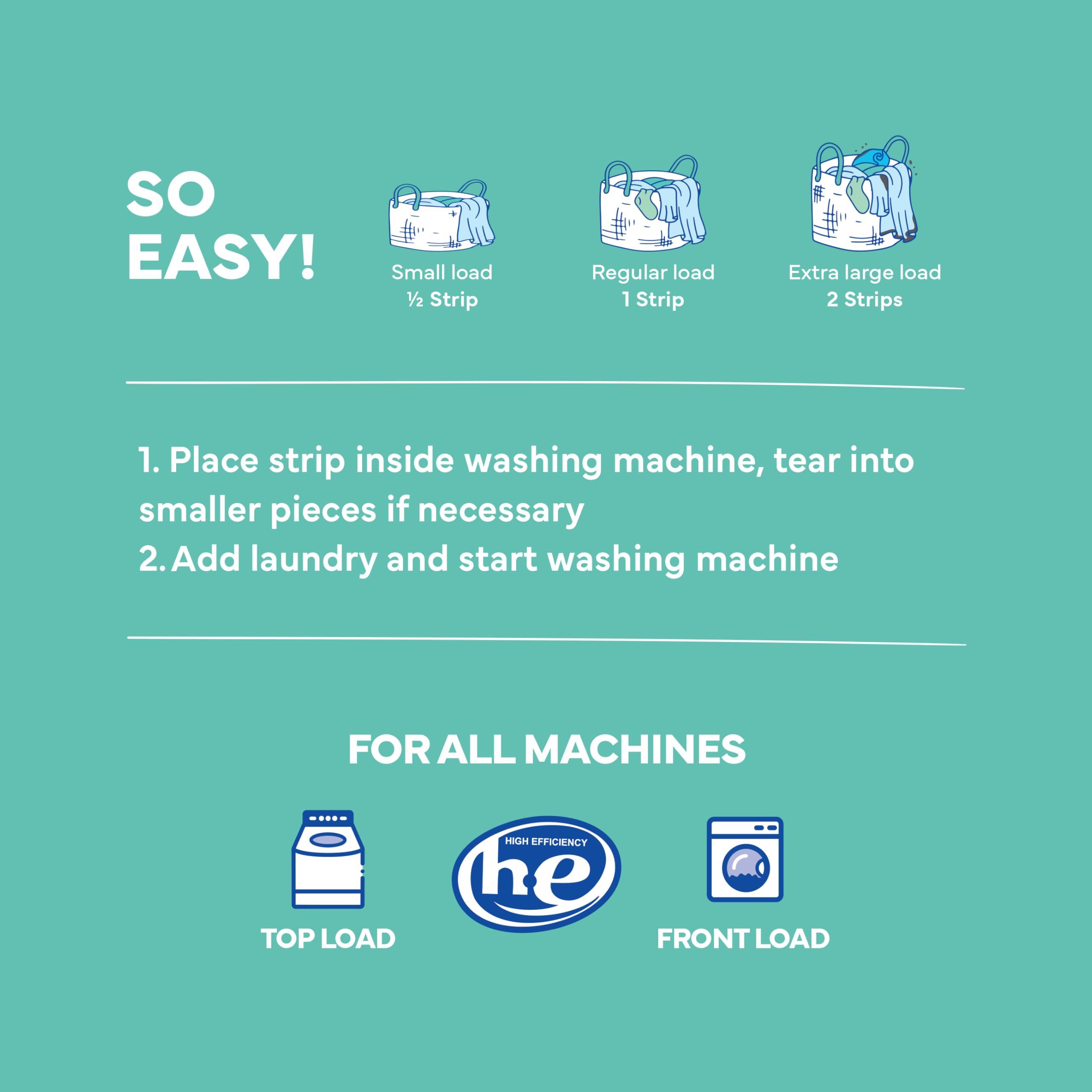 Tru Earth Hypoallergenic, Eco-friendly & Biodegradable Plastic-Free Laundry Detergent Sheets/Eco-Strips for Sensitive Skin, 32 Count (Up to 64 Loads), Fragrance-Free - Image 7