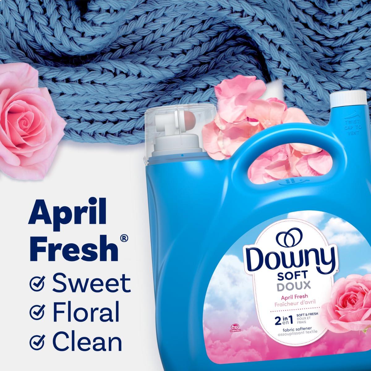 Downy Fabric Softener Liquid, April Fresh Scent, 140 fl oz, 190 Loads, HE Compatible, Downy Fabric Softener, Liquid Fabric Softener, Laundry - Image 5