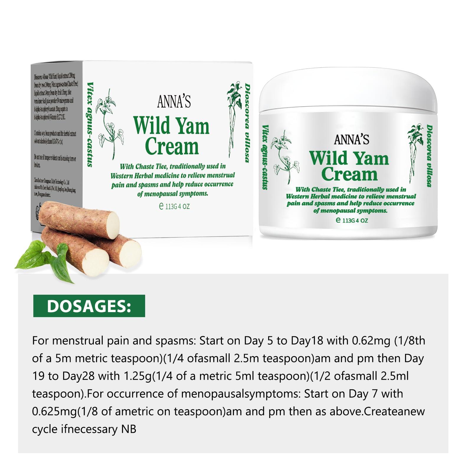 Anna's Wild Yam Cream, Wild Yam Cream Organic for Hormone Balance,Promoting Perimenopause & Menopause Support - Image 2