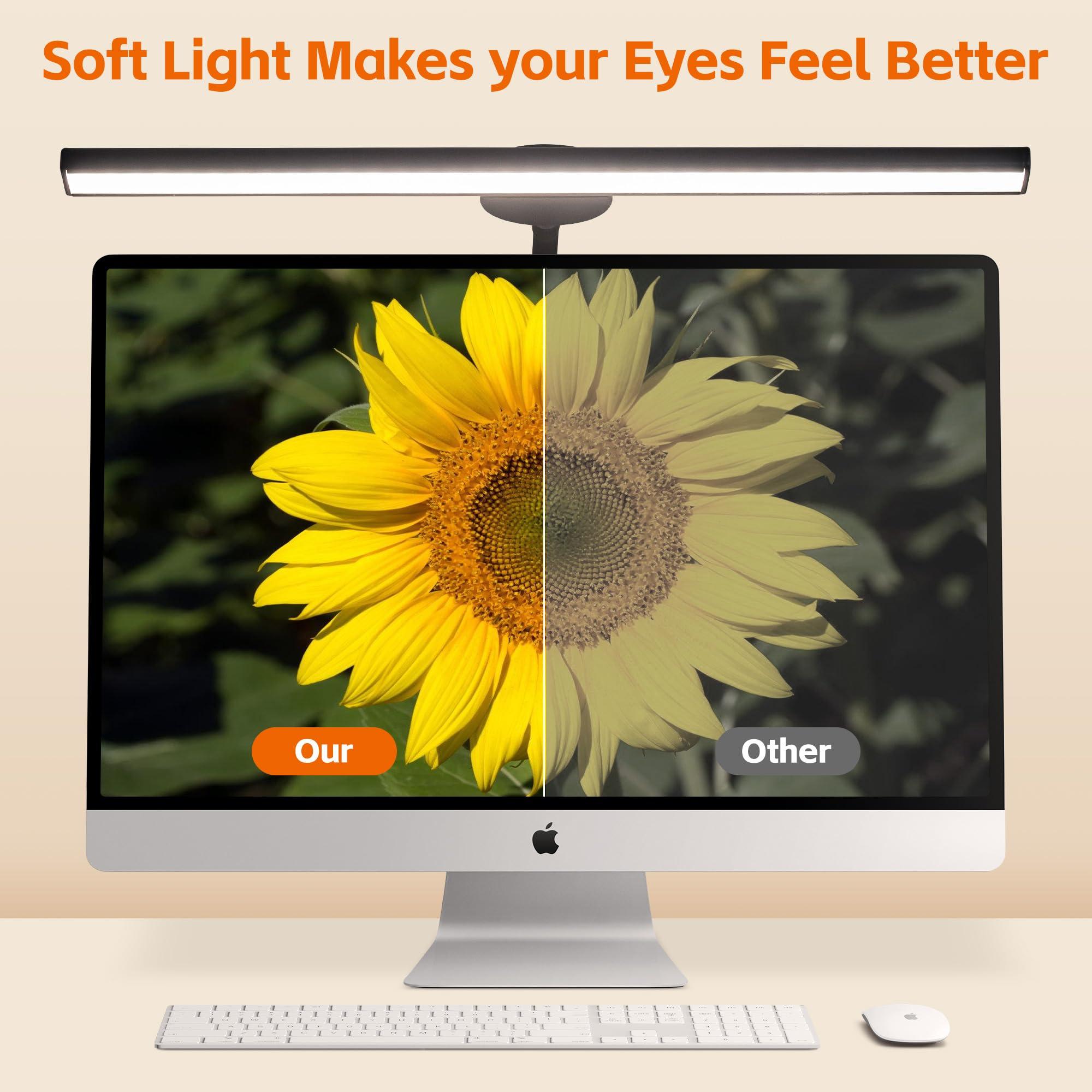 SEOUFRDZ LED Desk Lamp with Clamp, Eye-Caring Adjustable Brightness, 3 Lighting Modes, Touch & Remote Control Clip Light for Home Office, Study, Computer Work, Reading, Puzzle, Task (Black) - Image 8