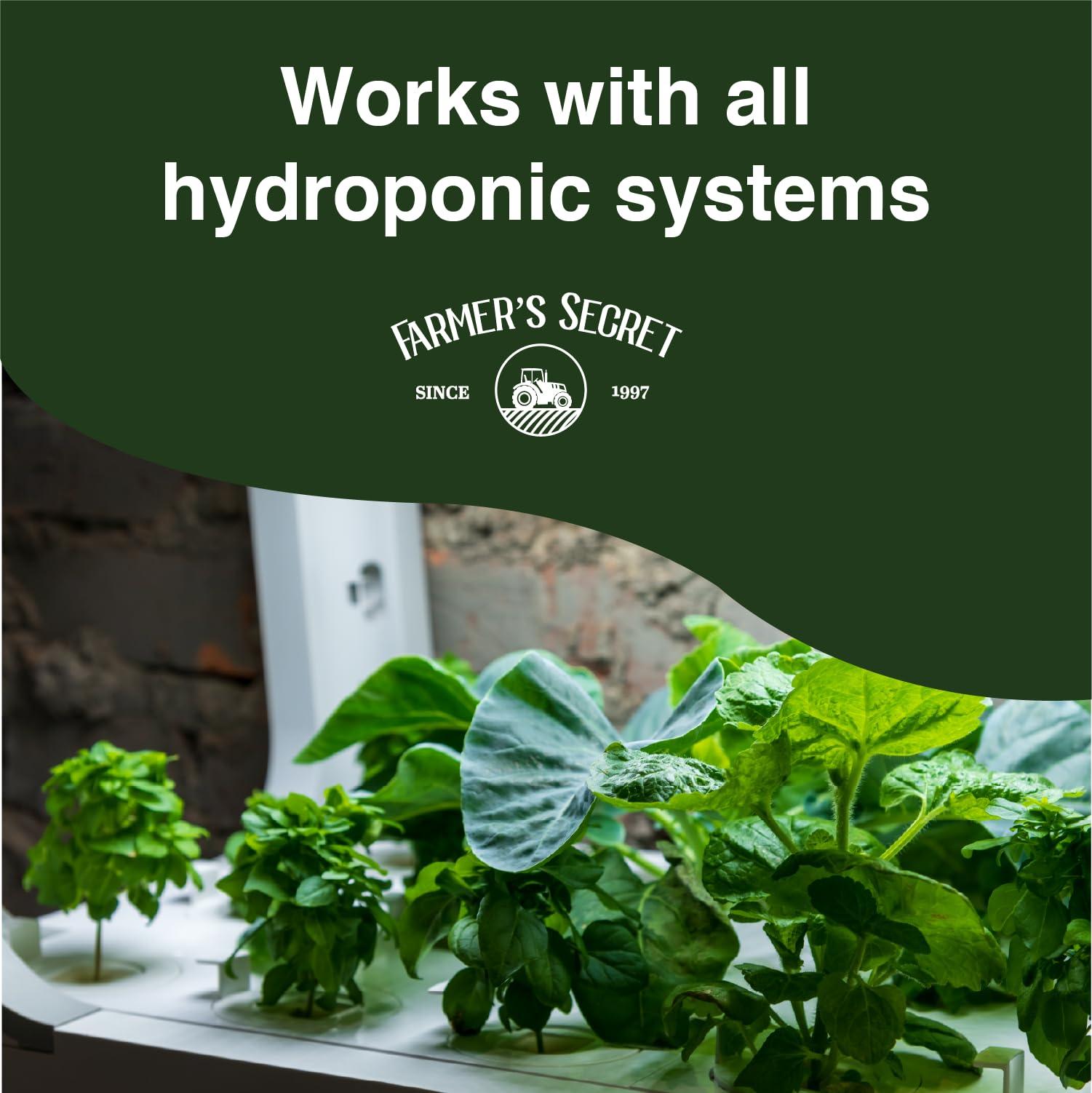 Farmer's Secret Hydroponic Booster Fertilizer - Super Concentrated 4-11-8 Formula - Use with Any Hydroponic or Aeroponic System - Great for Herbs, Veggies, Fruits, and More (32oz) - Image 3