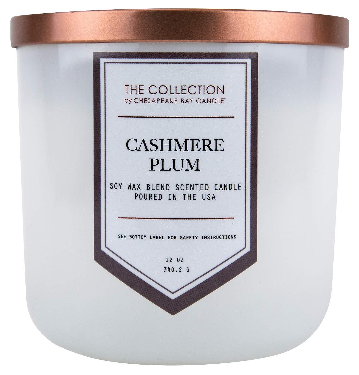 Chesapeake Bay Candle The Collection Two-Wick Scented Candle, Cashmere Plum Medium Jar