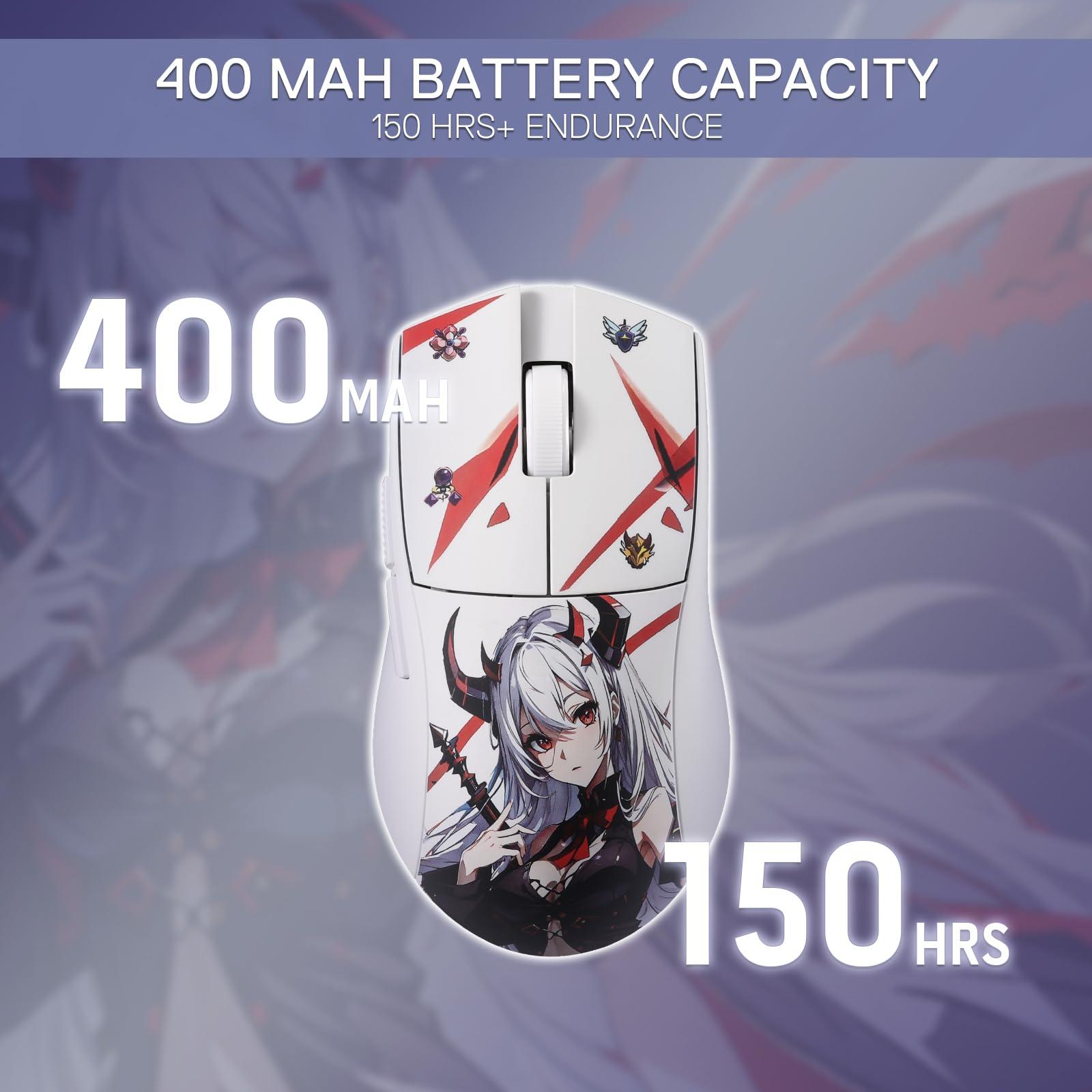 Redragon M916AK PRO 3-Mode Anime Gaming Mouse, 42G Ultra-Light 26K DPI Gaming Mouse w/Ergonomic Natural Grip Build, Full Programmable Buttons, Software Supports DIY Keybinds & DPI - Image 5