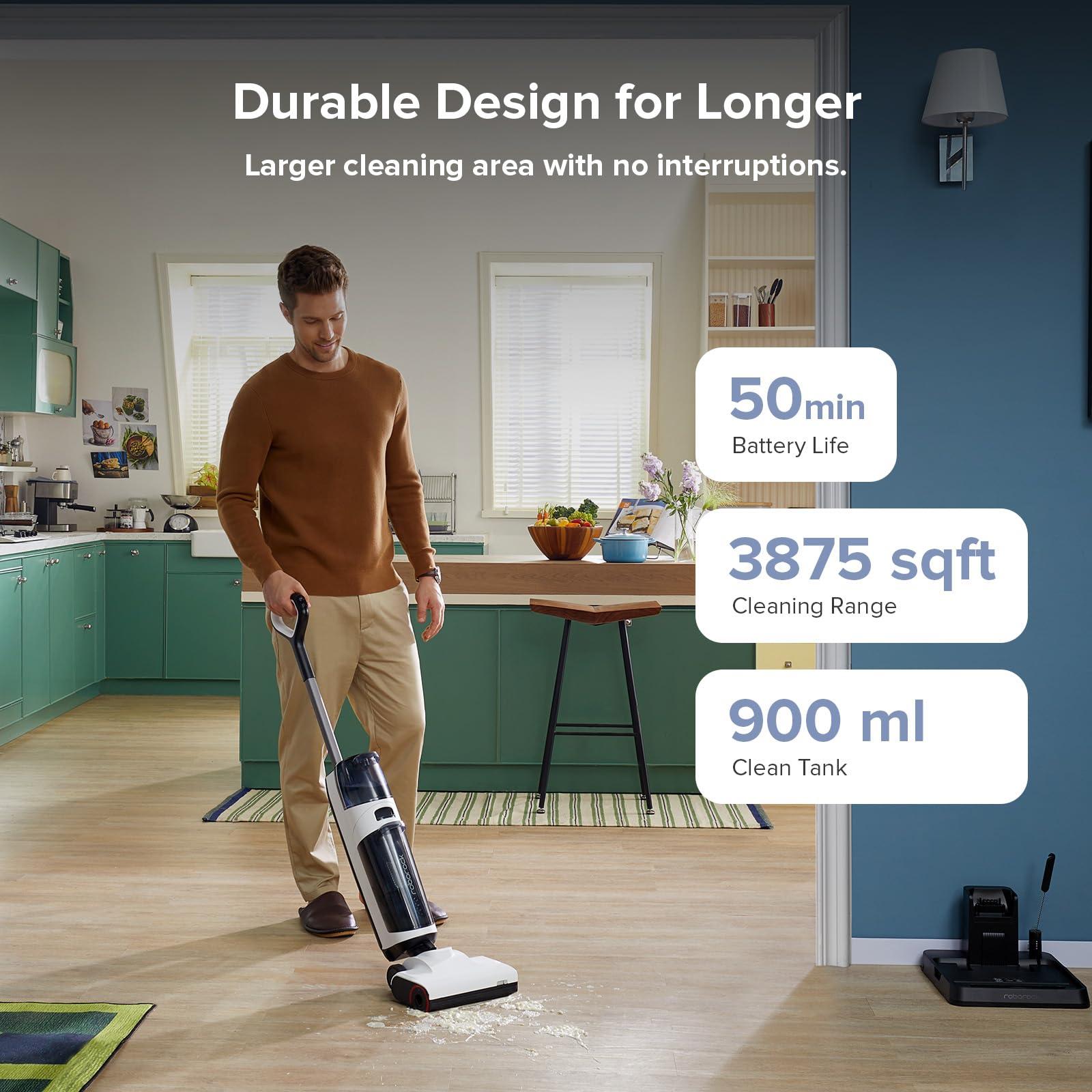 roborock Dyad Air Wet Dry Vacuum Cleaner, Cordless Vacuum Mop Combo with 17000Pa Power Suction, Long Battery, Edge Cleaning, Hardwood Floor Cleaner with Self-Cleaning & Drying System - Image 4