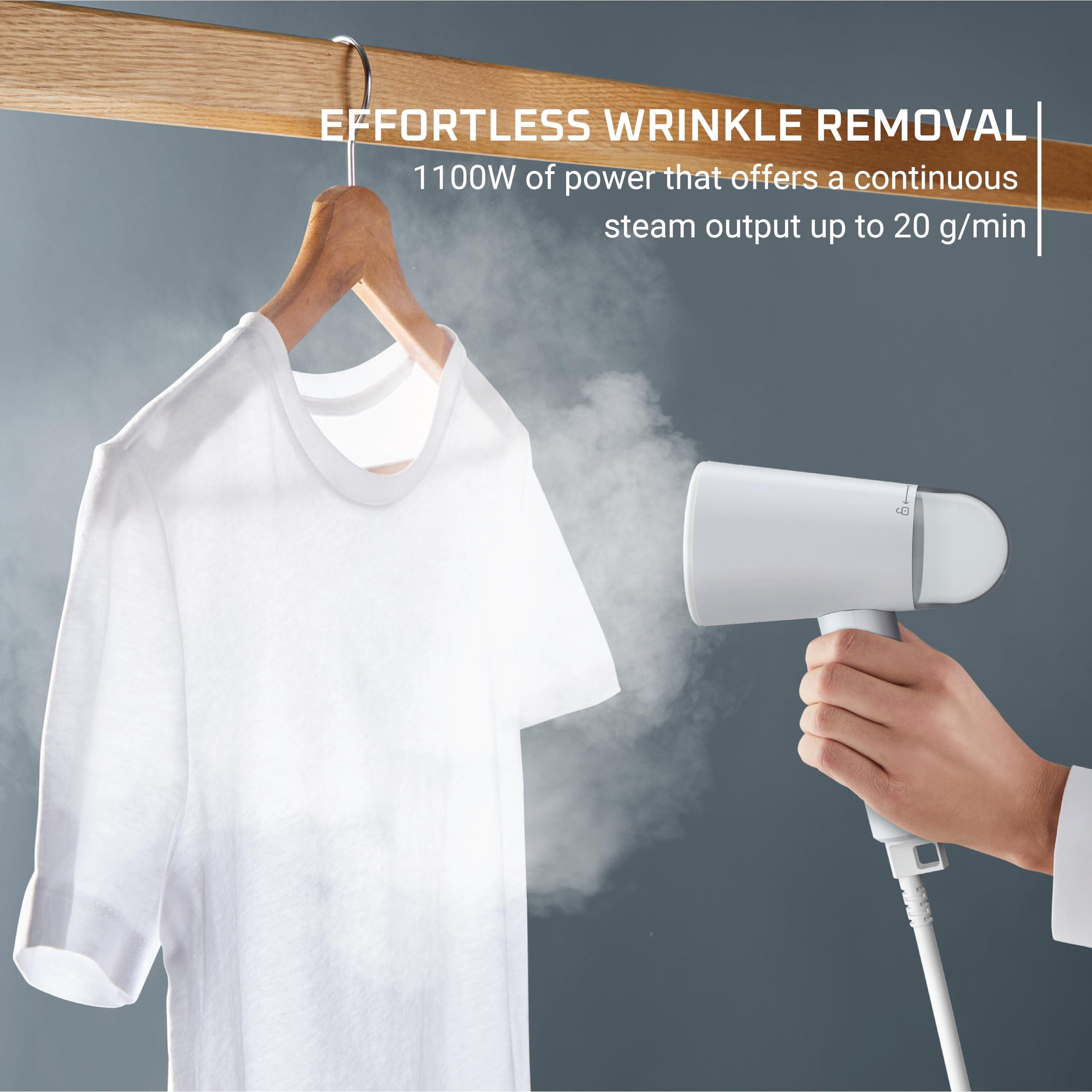 Rowenta Mini Travel Steamer for Clothes, Portable Handheld Steamer with 2.3 Oz Tank, Foldable, 1100 Watts, Ironing, Travel Essentials, Green, DR1014 - Image 4